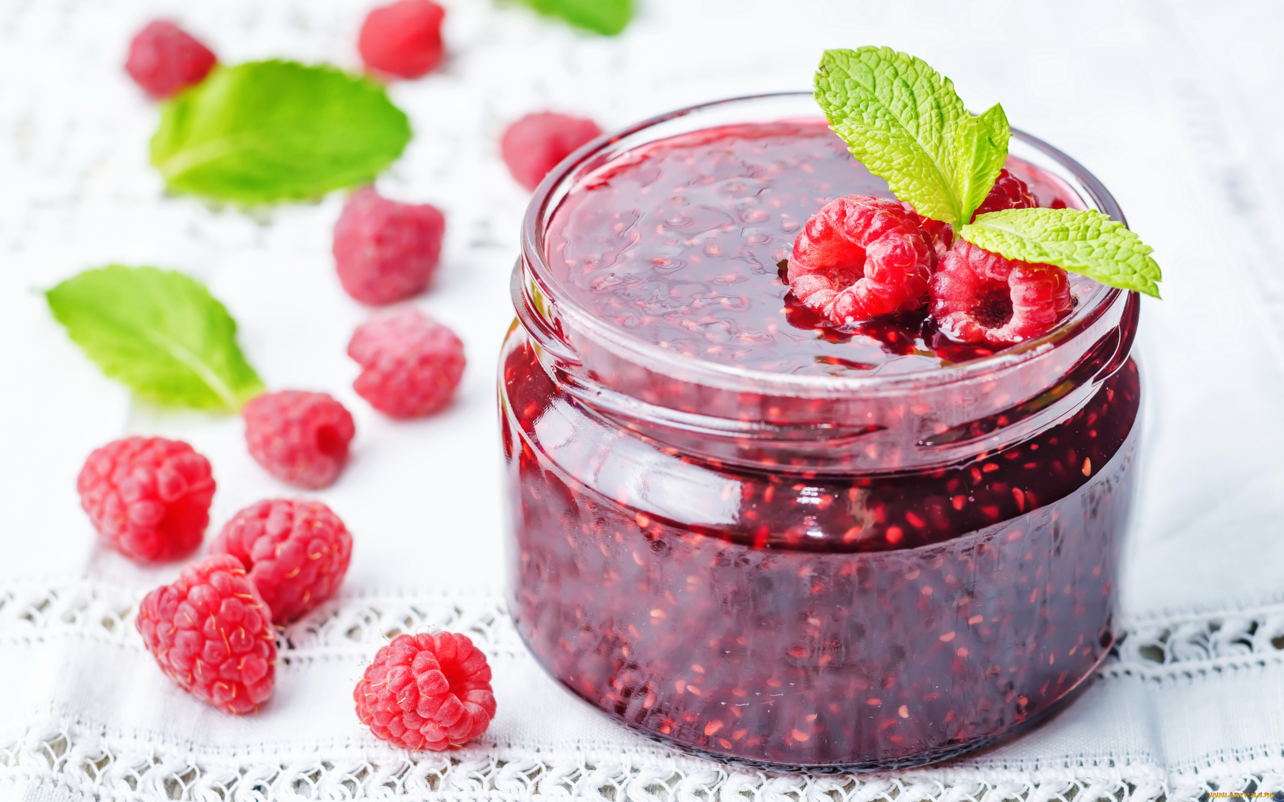 еда, мёд, , варенье, , повидло, , джем, малиновое, варенье, малина, мята