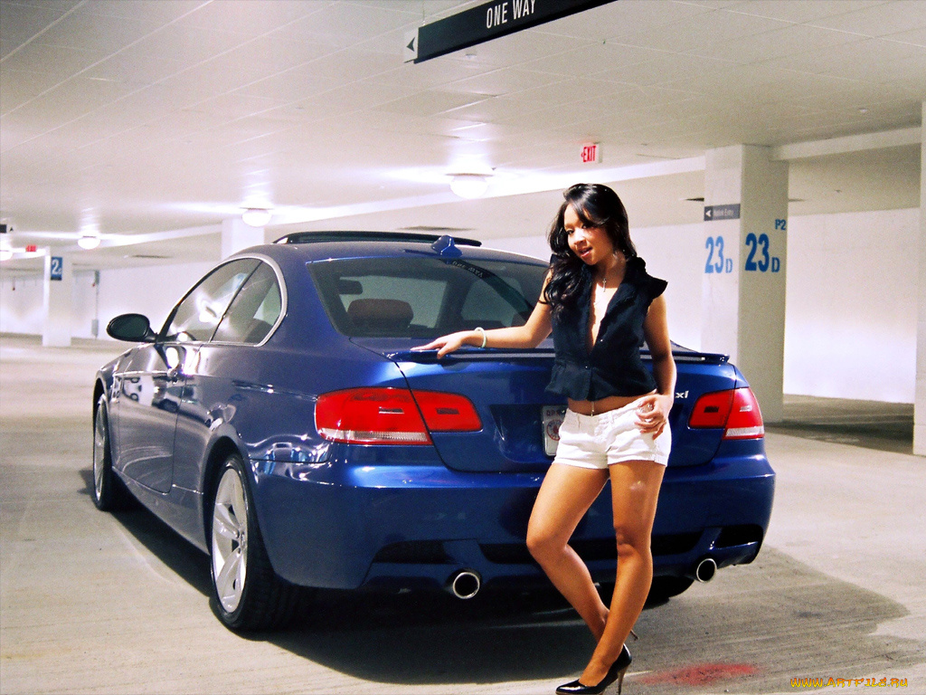 автомобили, авто, девушками