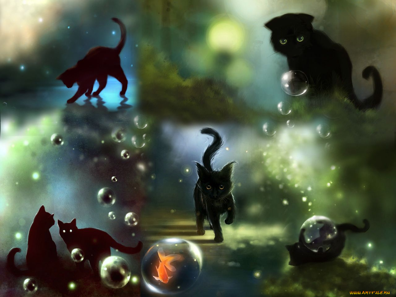 рисованные, животные