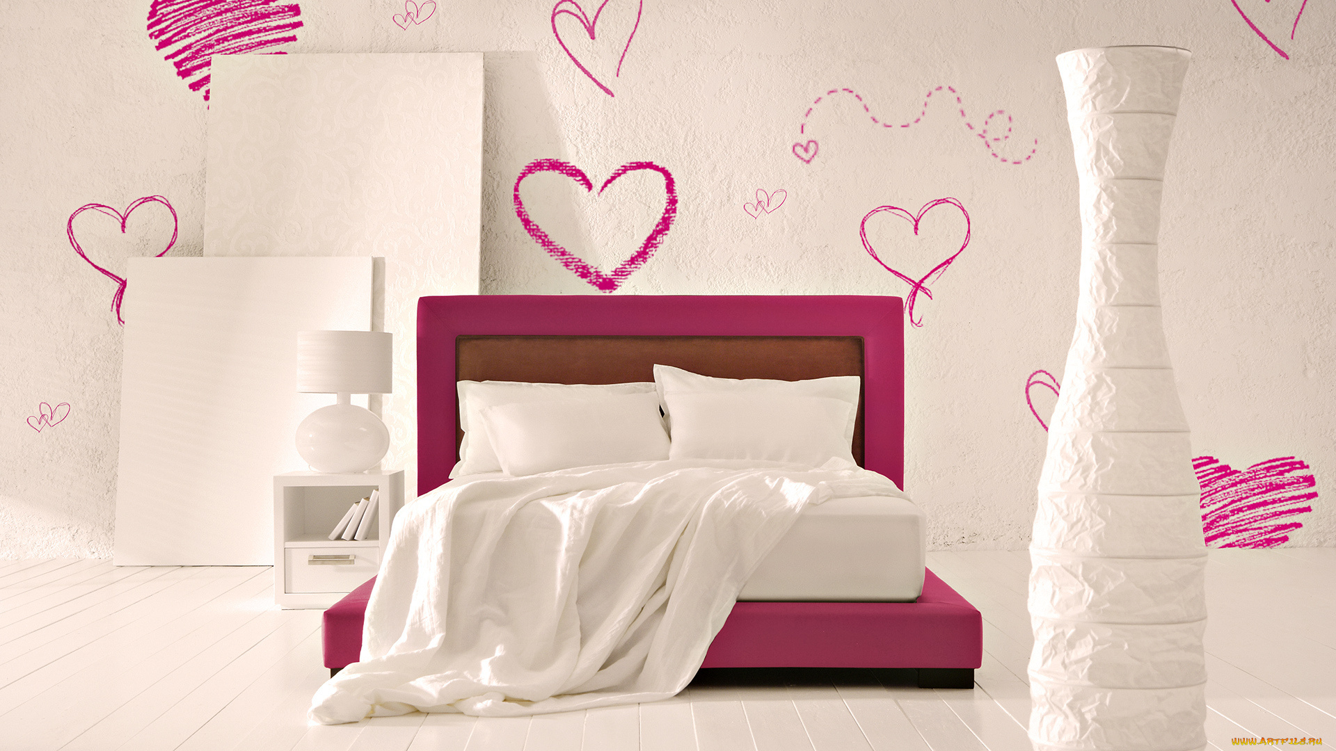 3д, графика, realism, реализм, спальня, светлая