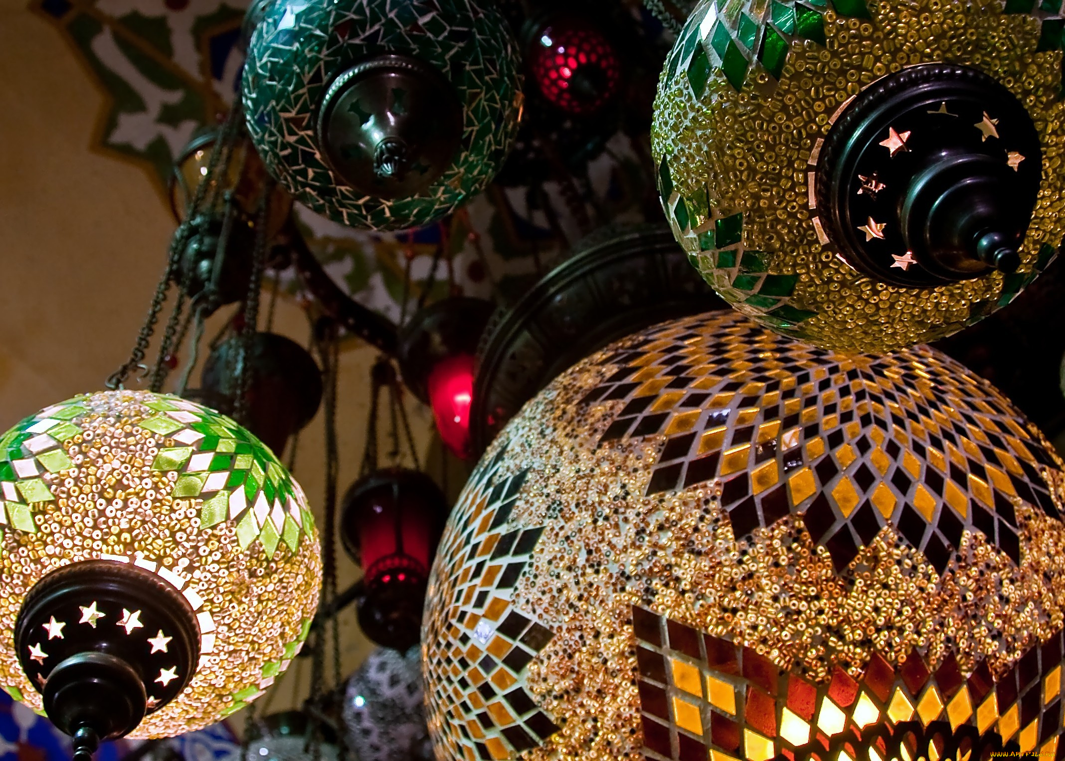 разное, осветительные, приборы, шары, орнамент, бисер, свет