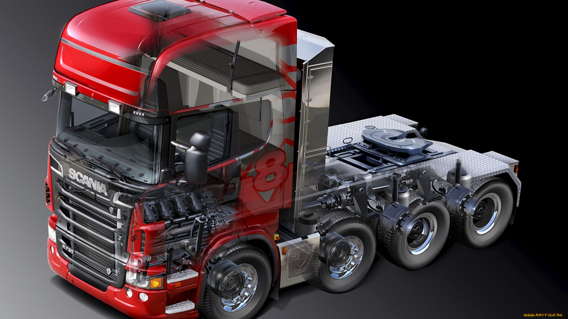 автомобили, рентген, scania