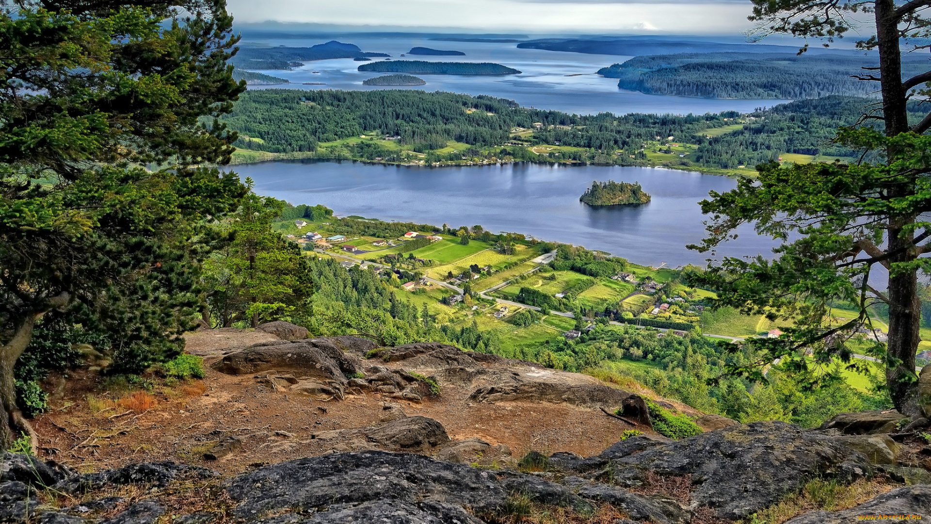 campbell, lake, washington, природа, реки, озера, puget, sound, fidalgo, island, пьюджет-саунд, остров, фидальго, озеро, заливы