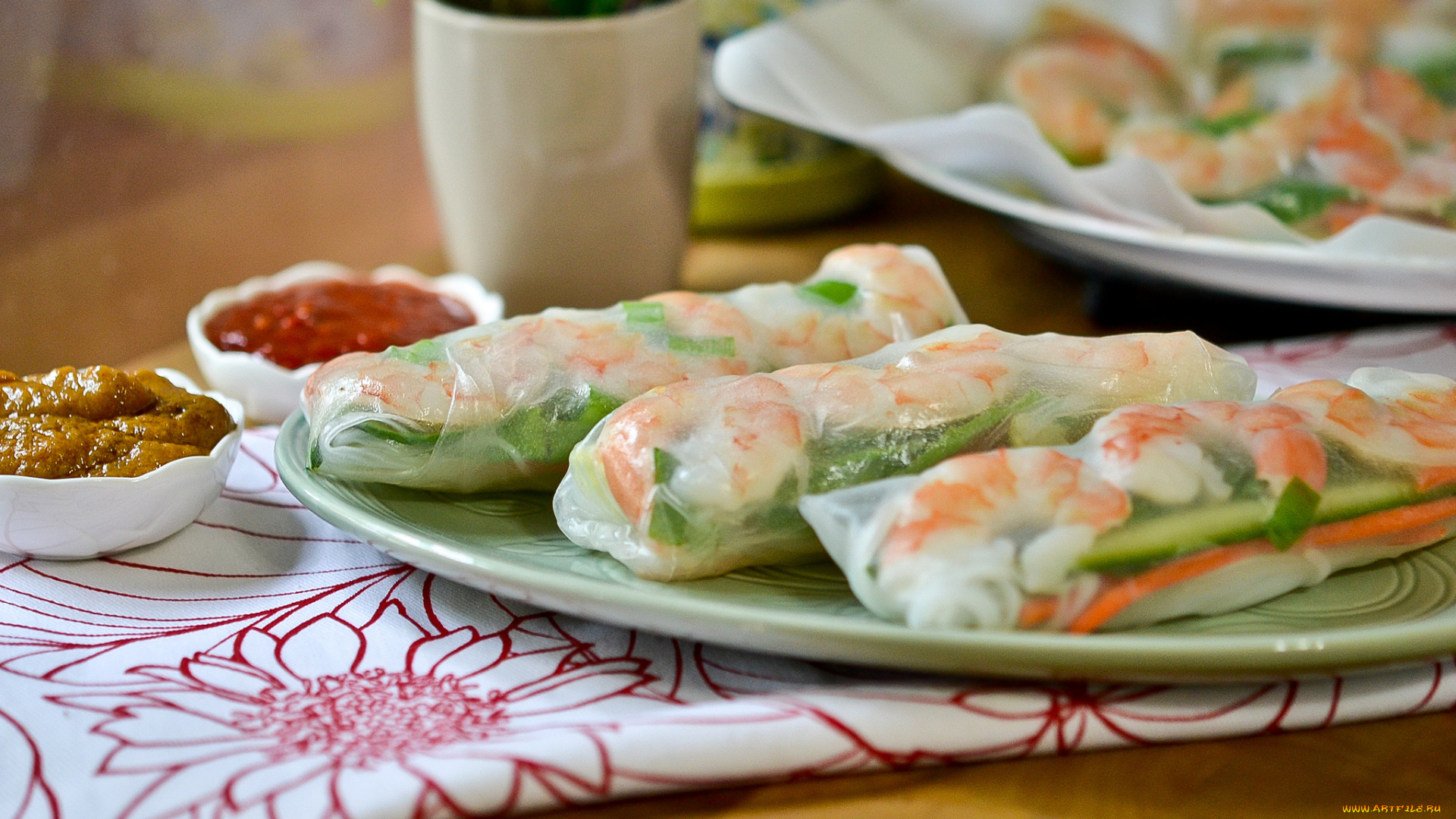 еда, рыбные, блюда, морепродуктами, соусы, блюдо, спринг, роллы