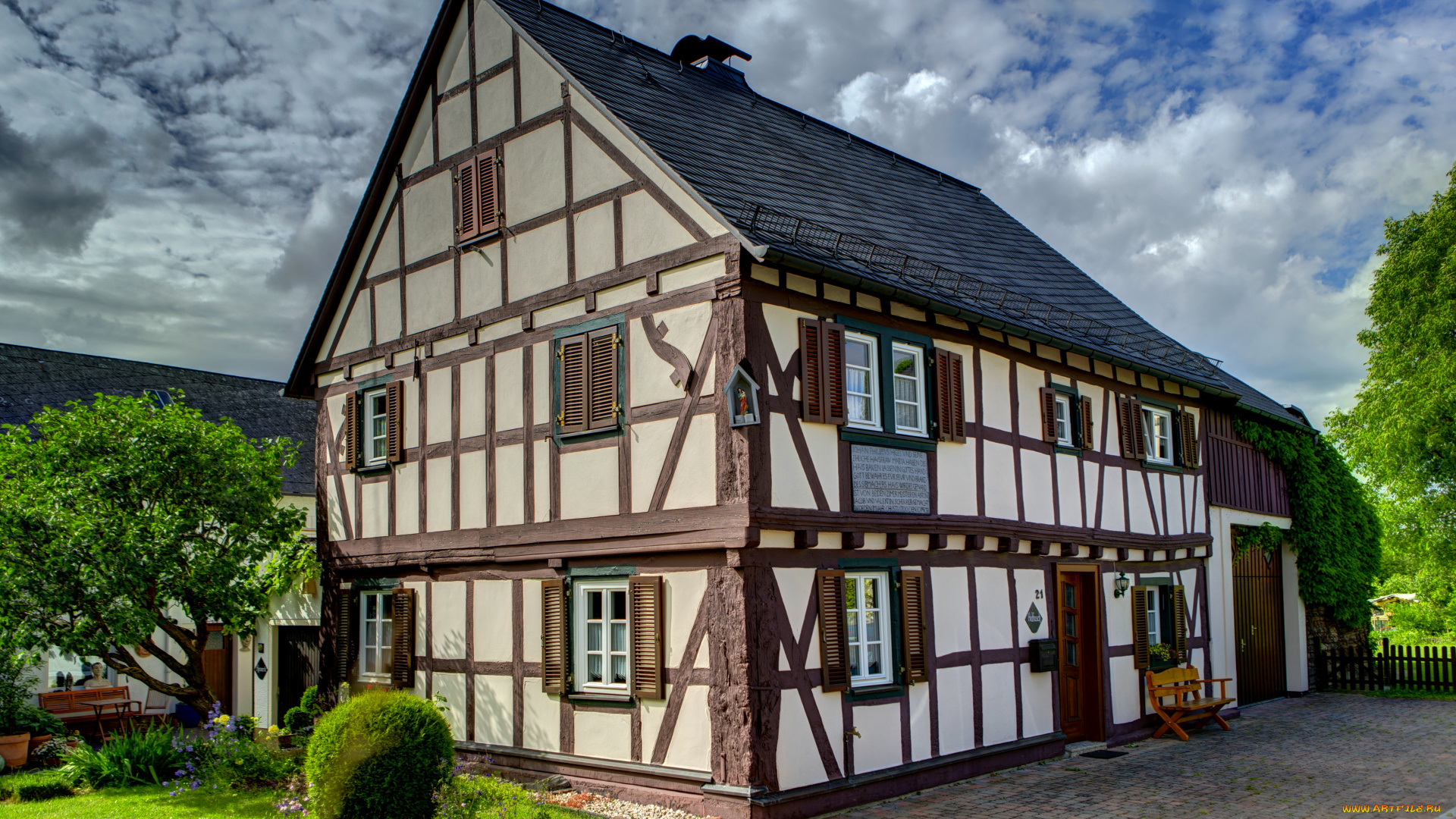 германия, боппард, города, здания, дома, улица, дом