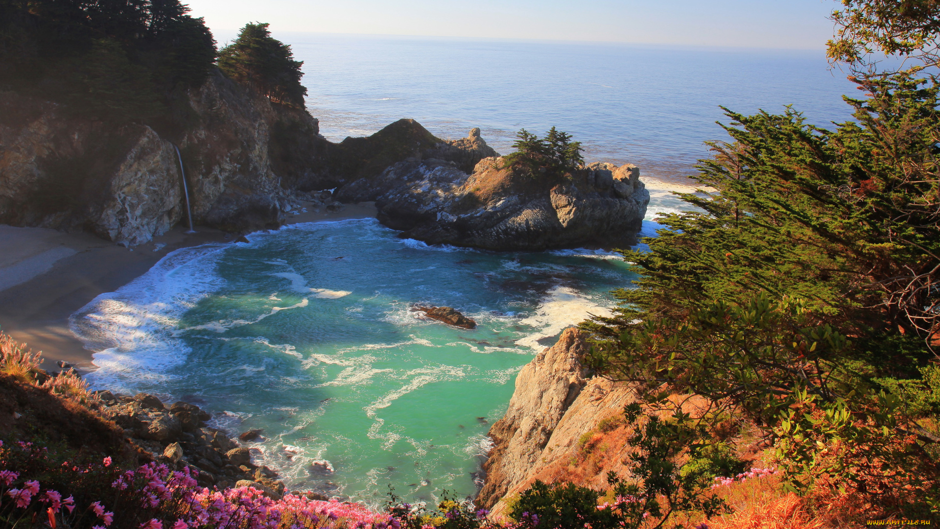 калифорния, природа, побережье, море