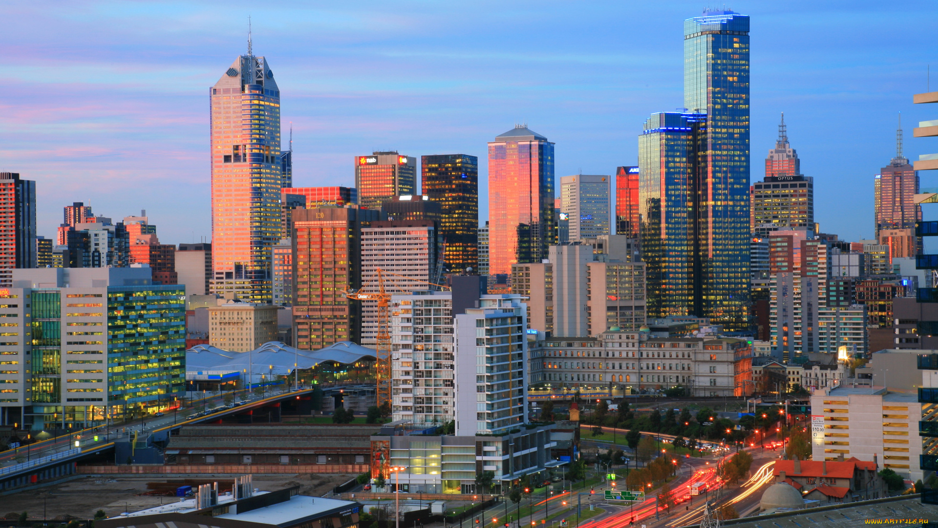 melbourne, australia, города, панорамы, дома, дороги, панорама