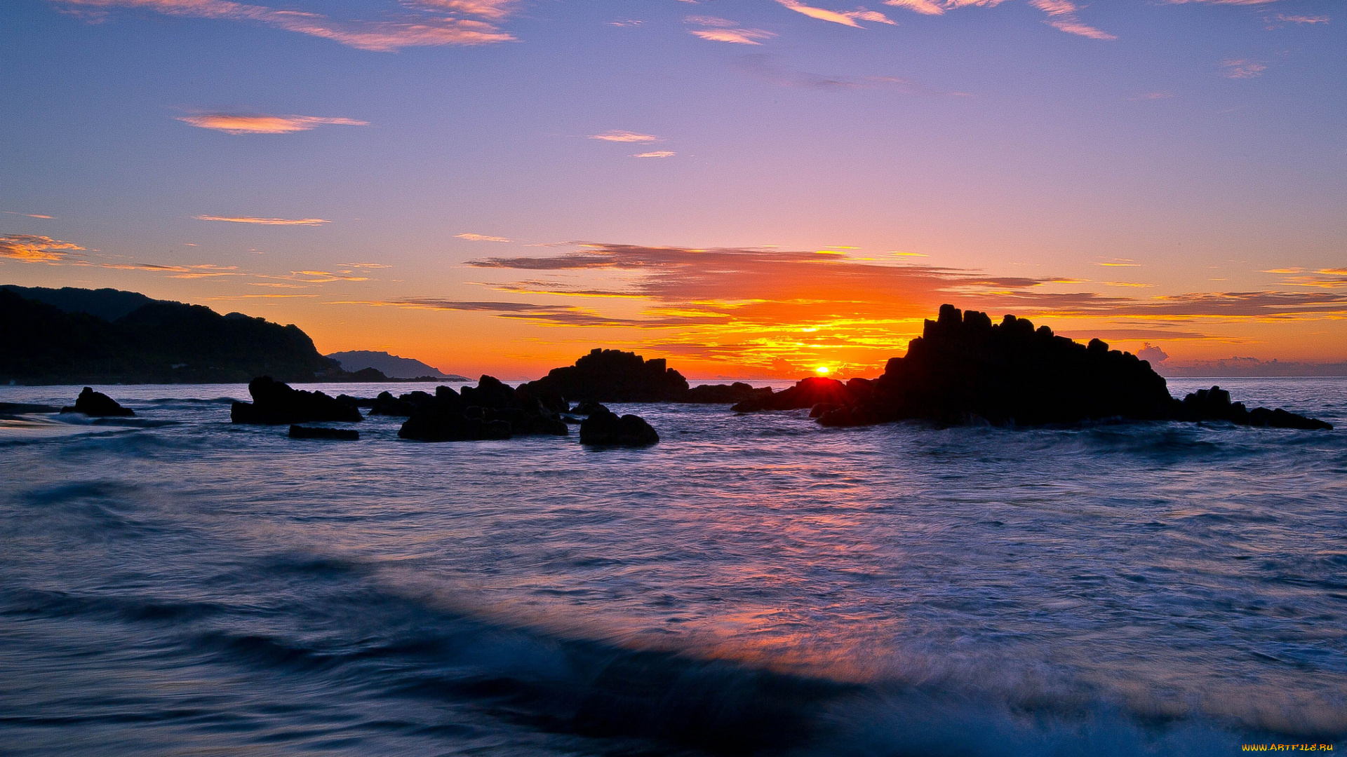 природа, восходы, закаты, восход, скалы, море
