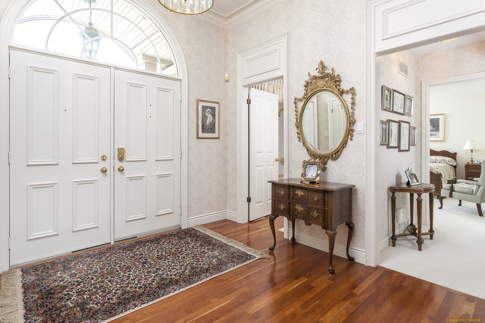 интерьер, холлы, лестницы, корридоры, холл, зеркало