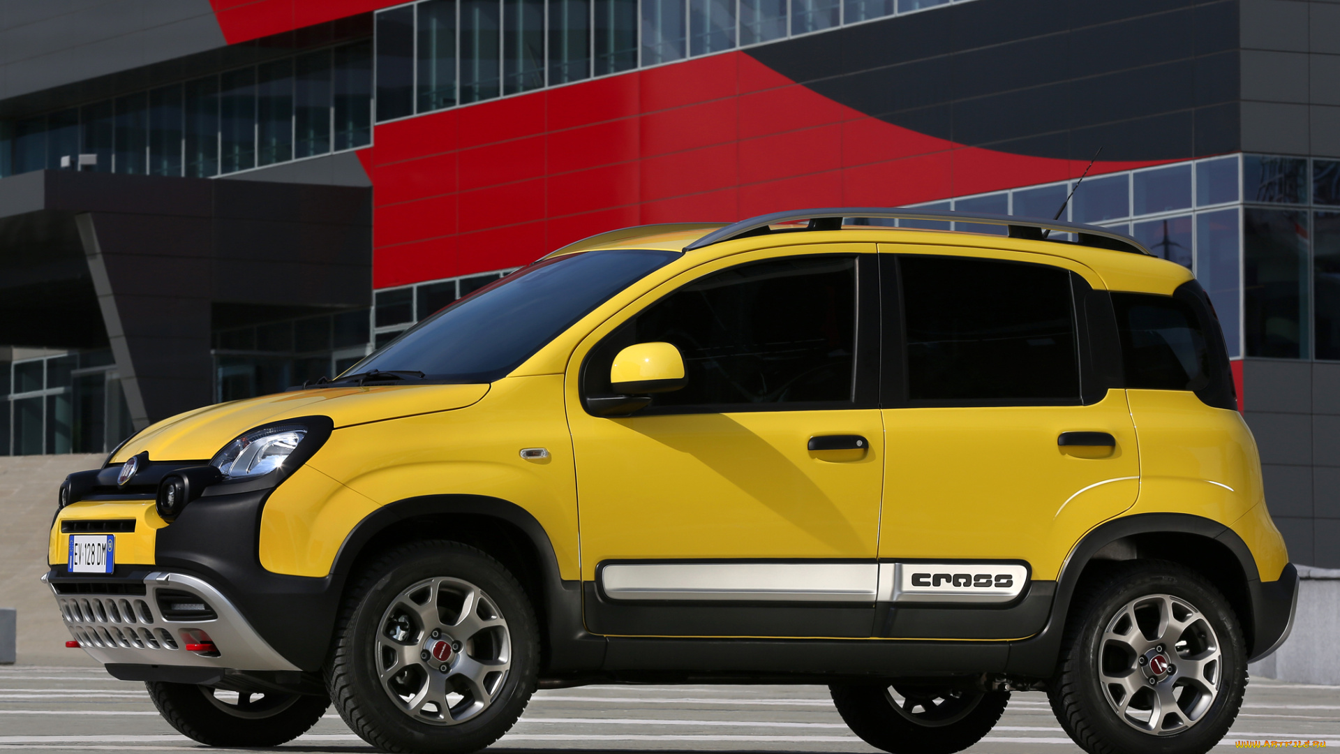 автомобили, fiat, 2014г, желтый, 319, cross, panda