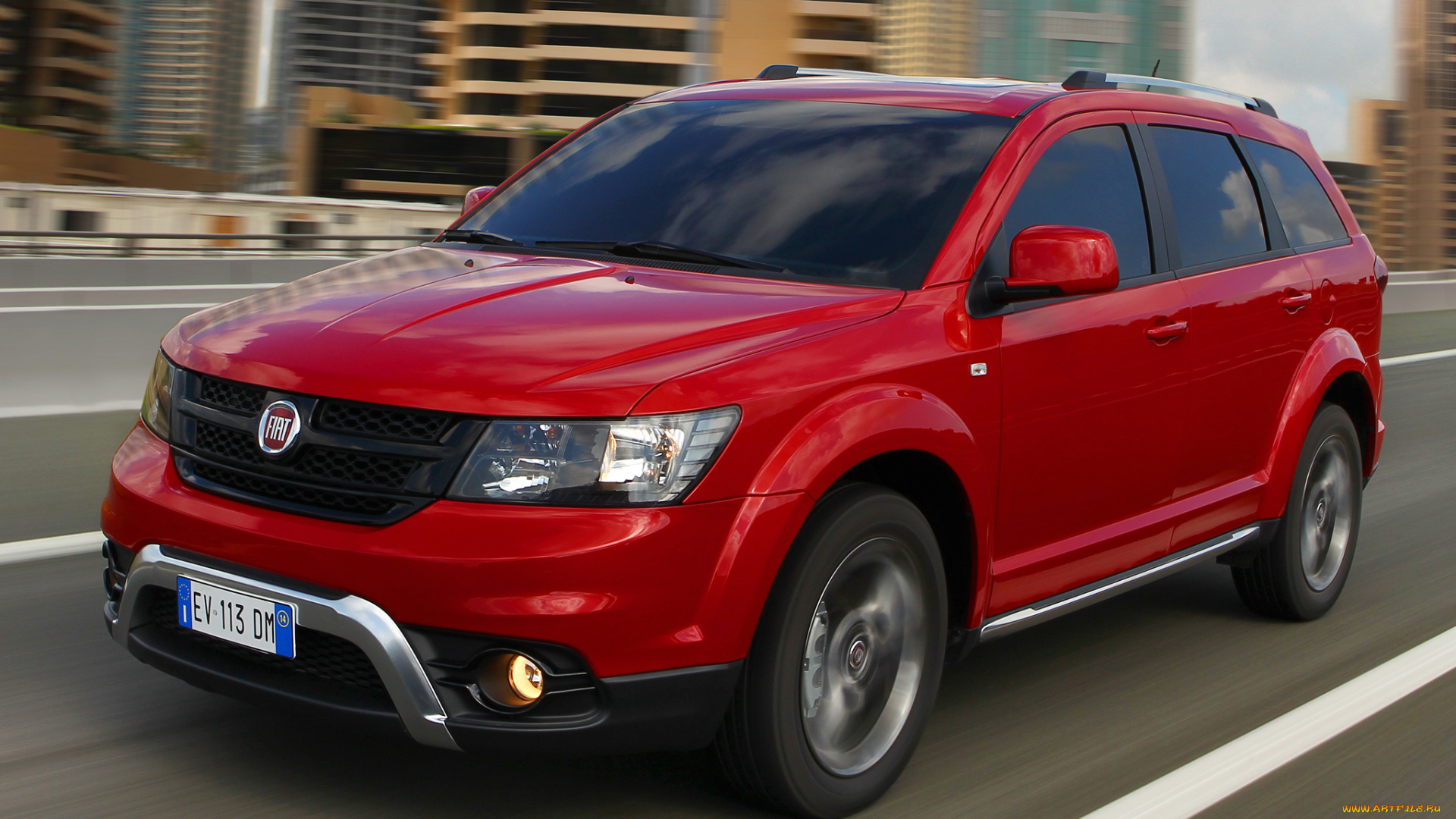 автомобили, fiat, cross, freemont, красный, 2014г, 345