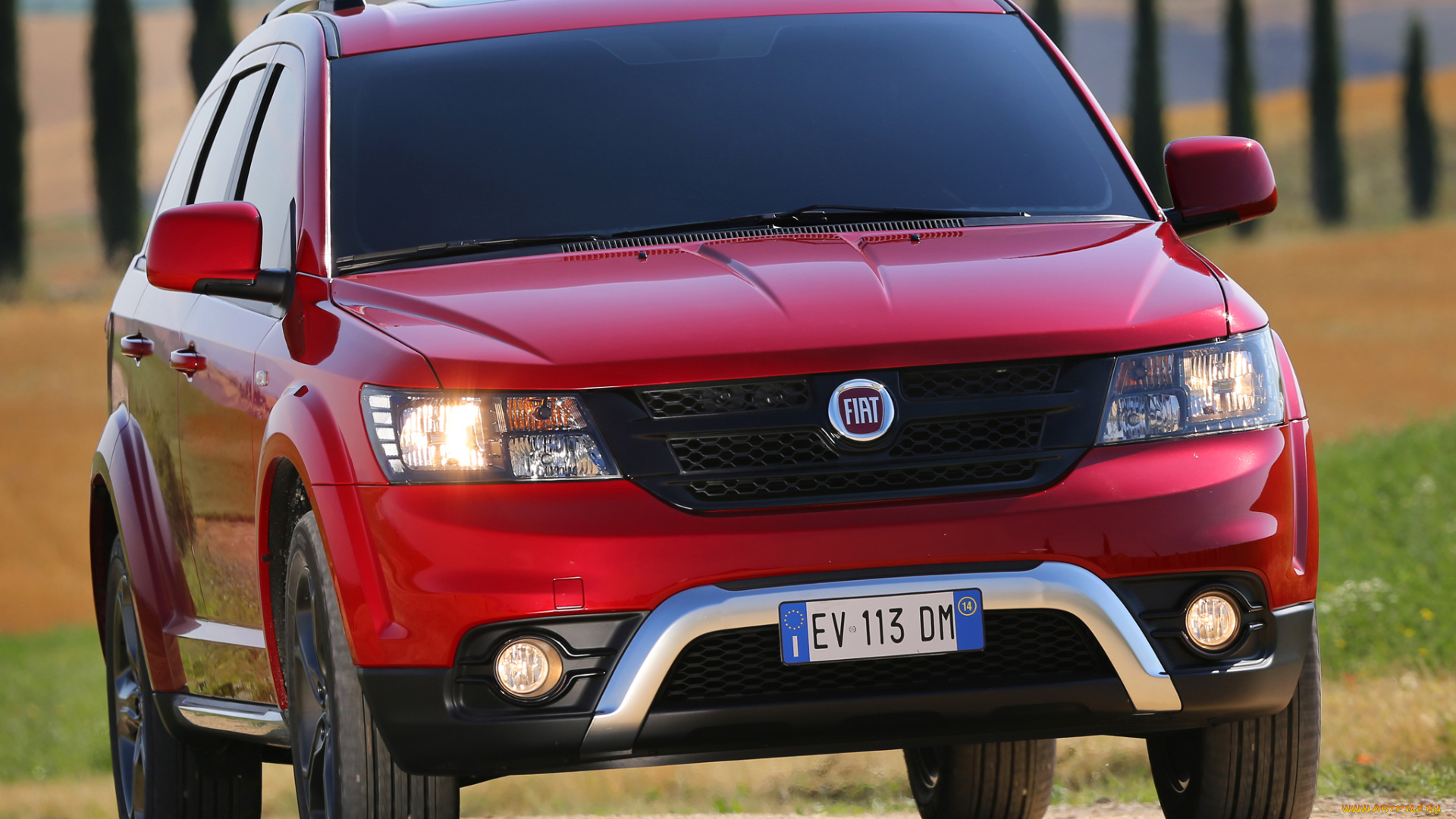 автомобили, fiat, красный, 2014г, freemont, cross, 345