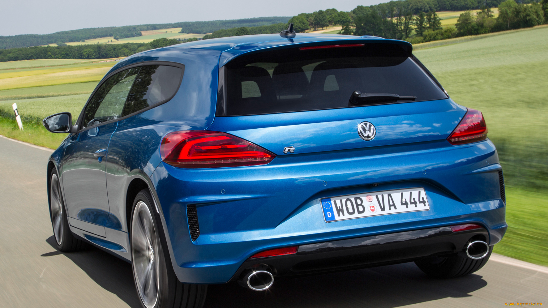 автомобили, volkswagen, scirocco, r, синий, 2014г
