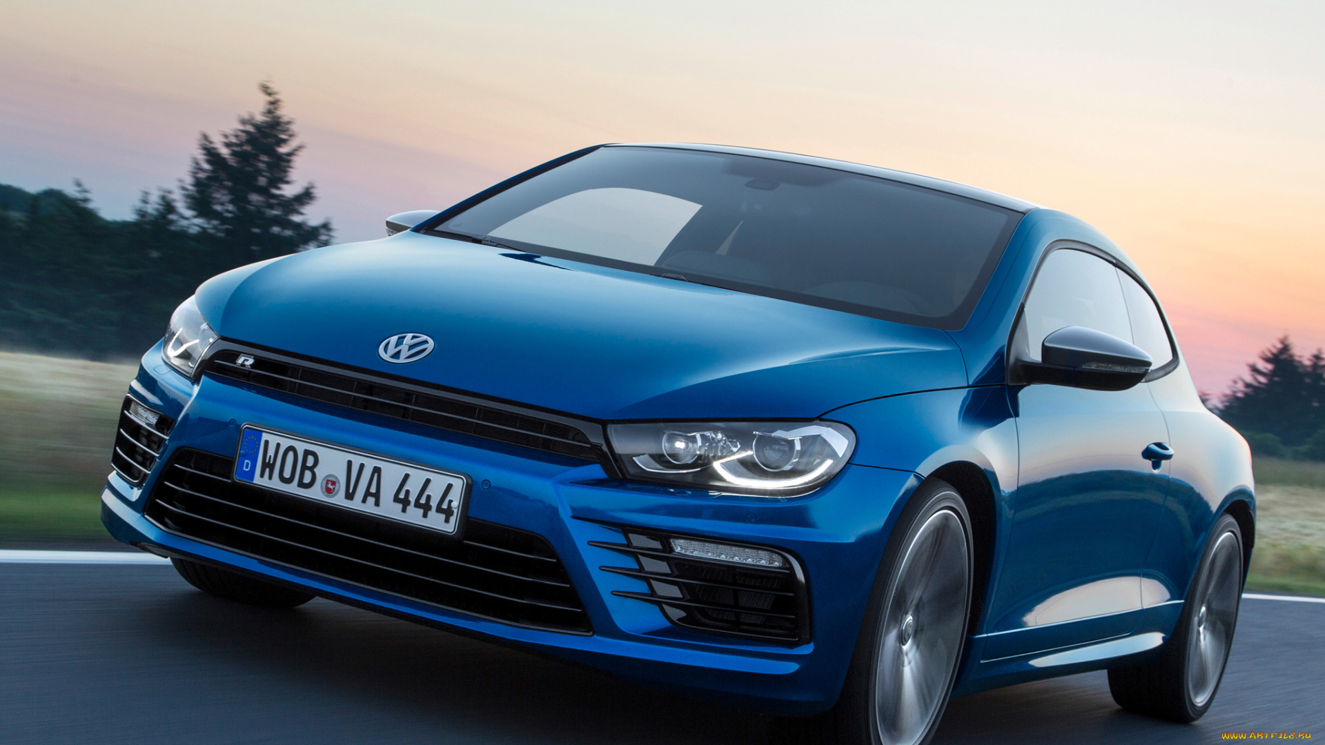 автомобили, volkswagen, синий, 2014г, scirocco, r
