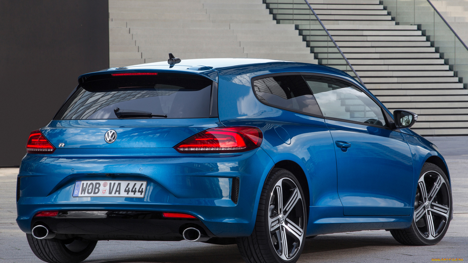 автомобили, volkswagen, синий, 2014г, scirocco, r