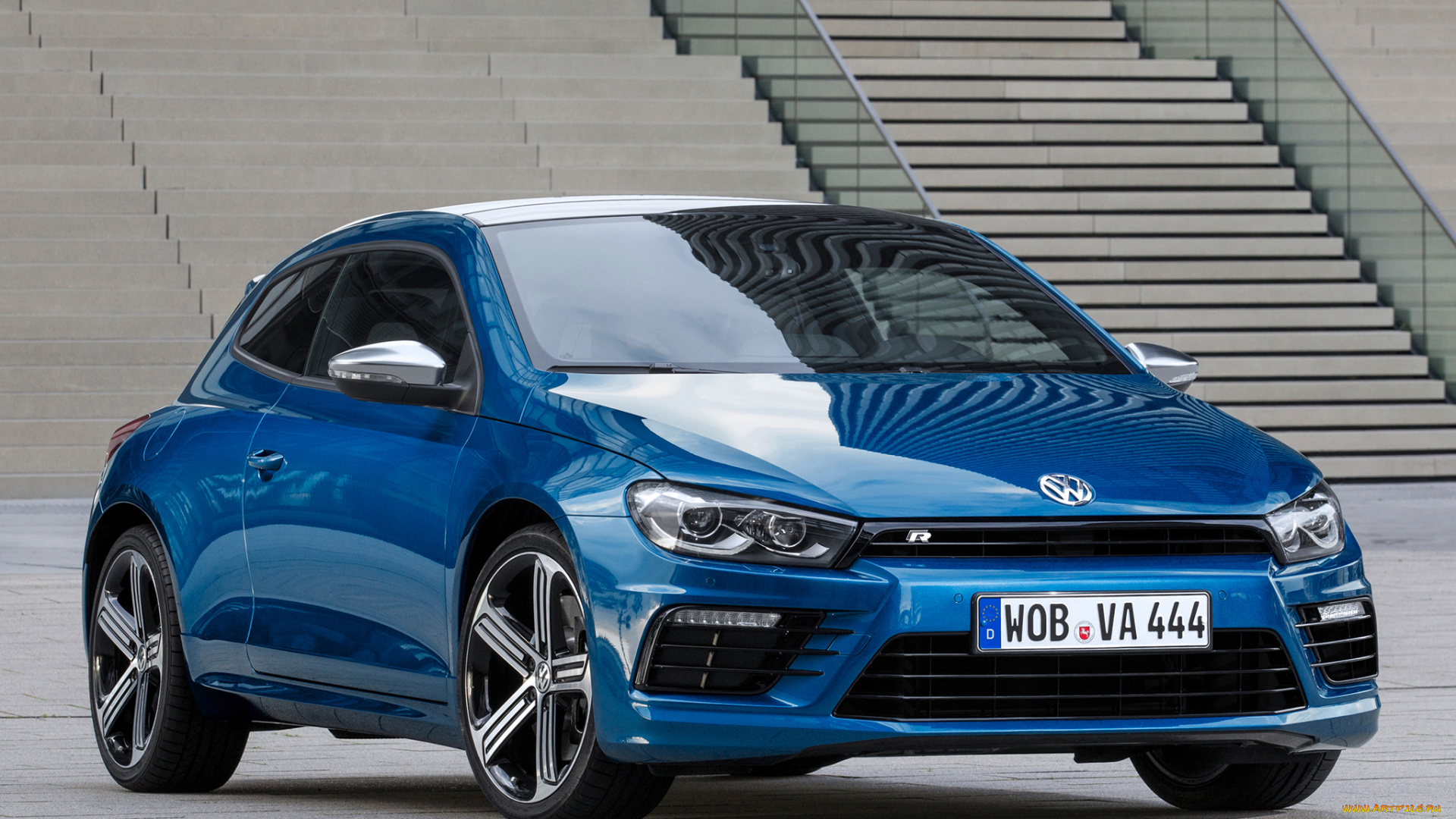 автомобили, volkswagen, синий, 2014г, scirocco, r