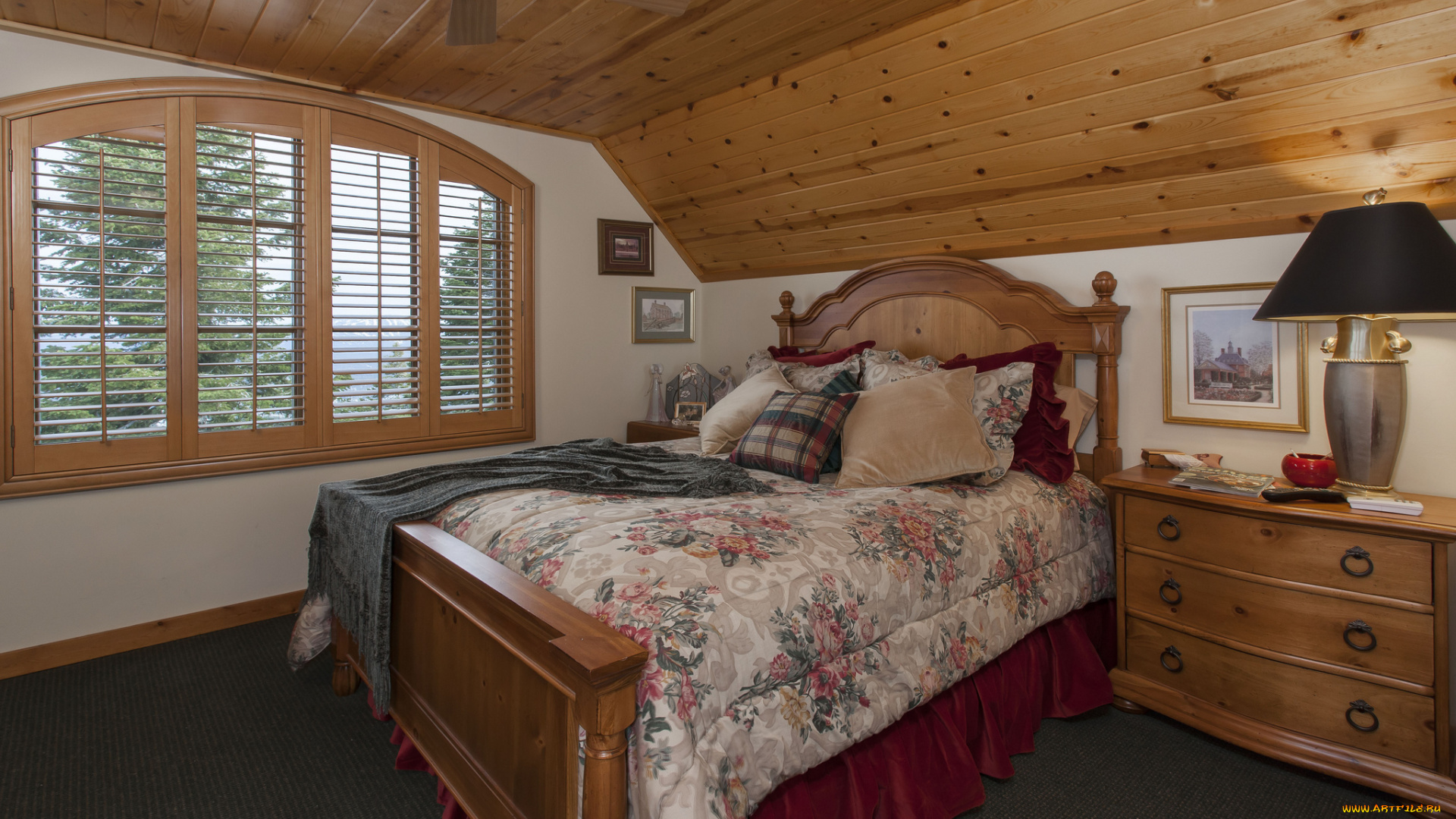 интерьер, спальня, кровать