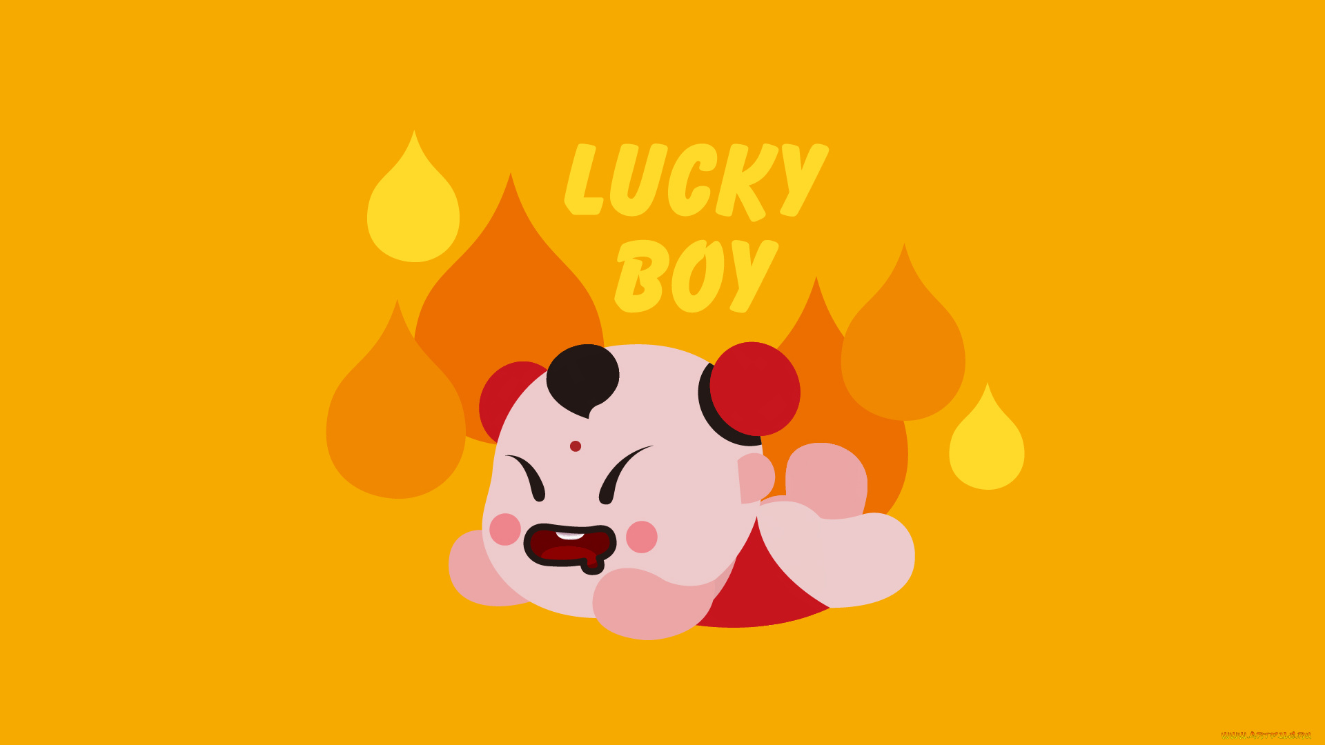 lucky, boy, векторная, графика, мультфильмы, фон