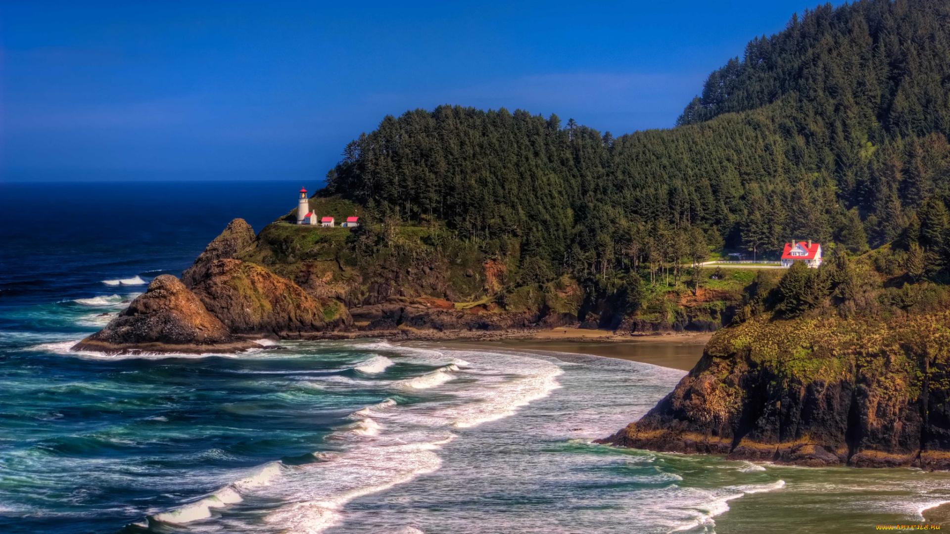 природа, маяки, побережье, океан, маяк