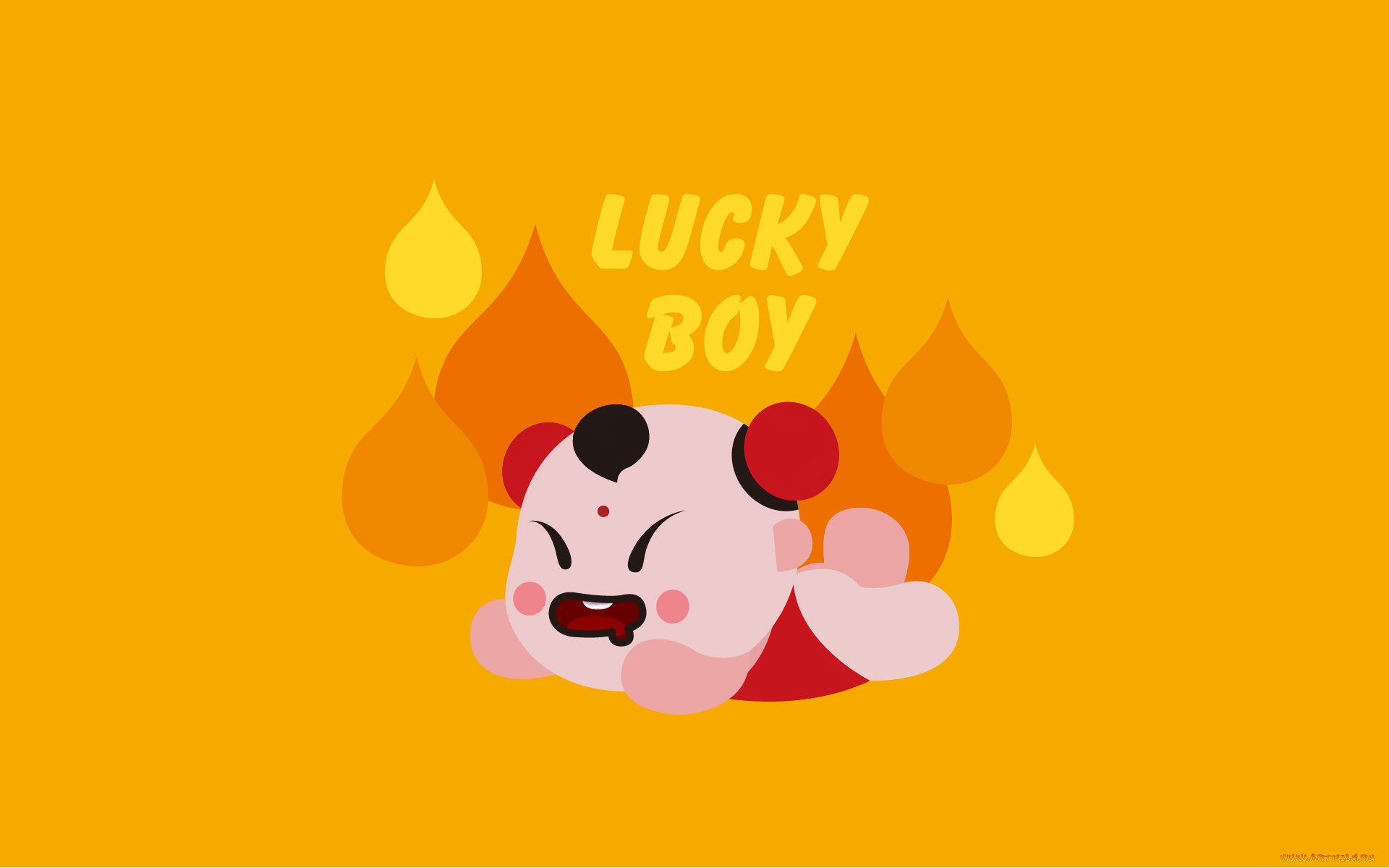 lucky, boy, векторная, графика, мультфильмы, фон