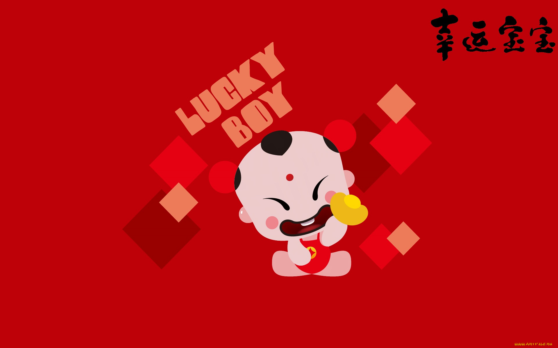 lucky, boy, векторная, графика, мультфильмы, фон