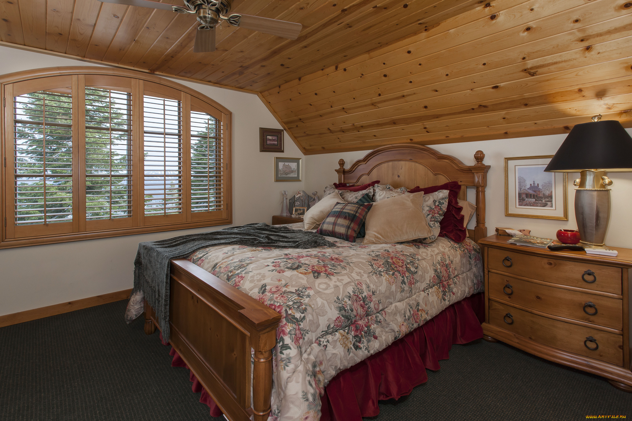 интерьер, спальня, кровать