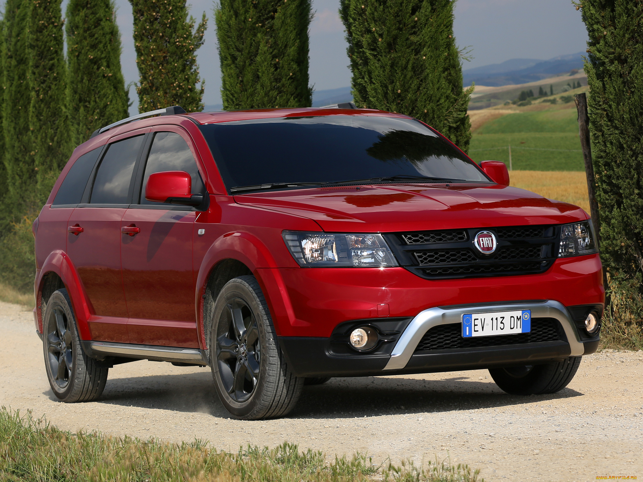 автомобили, fiat, 345, 2014г, красный, freemont, cross