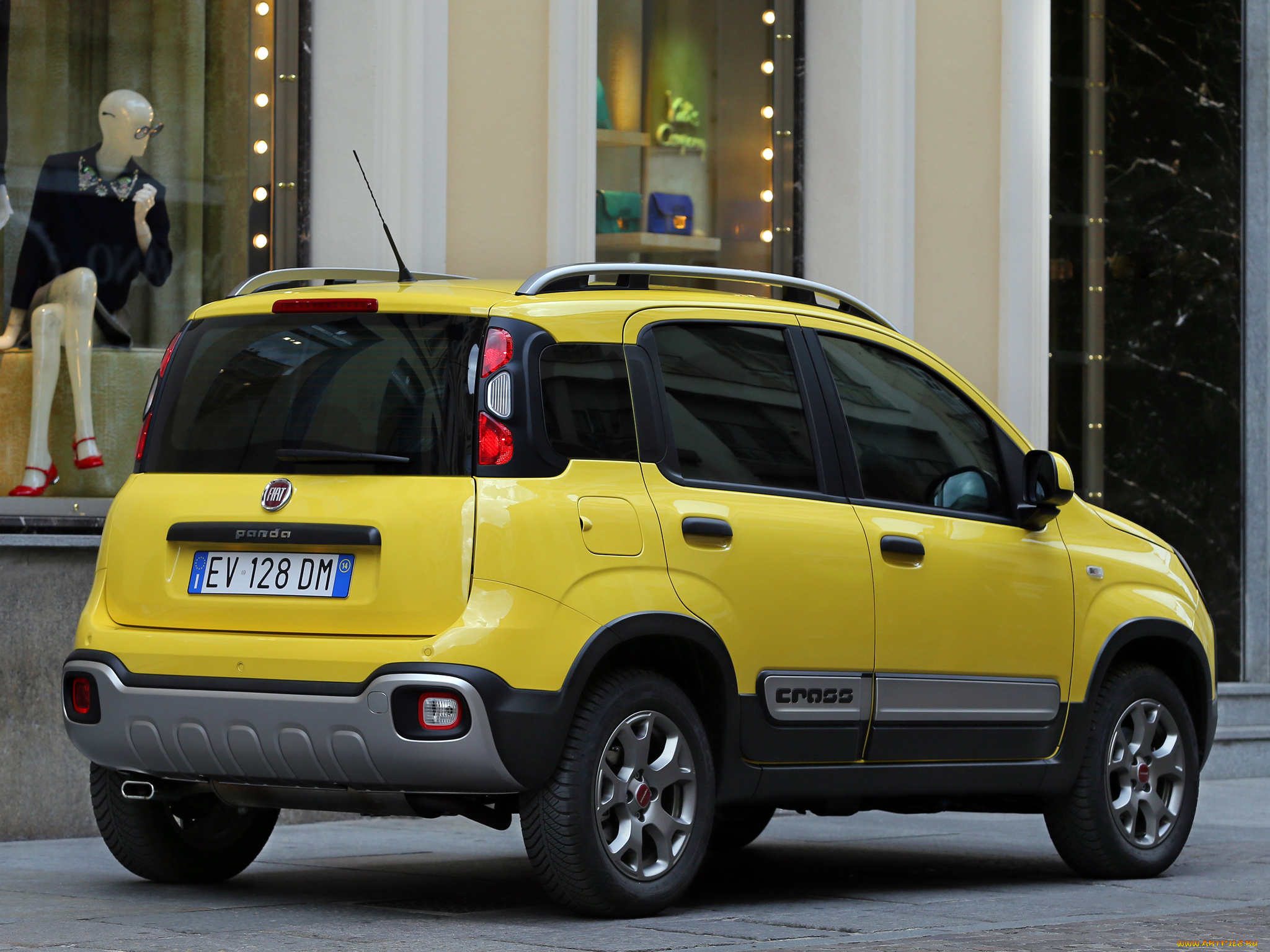 автомобили, fiat, panda, 2014г, 319, cross, желтый