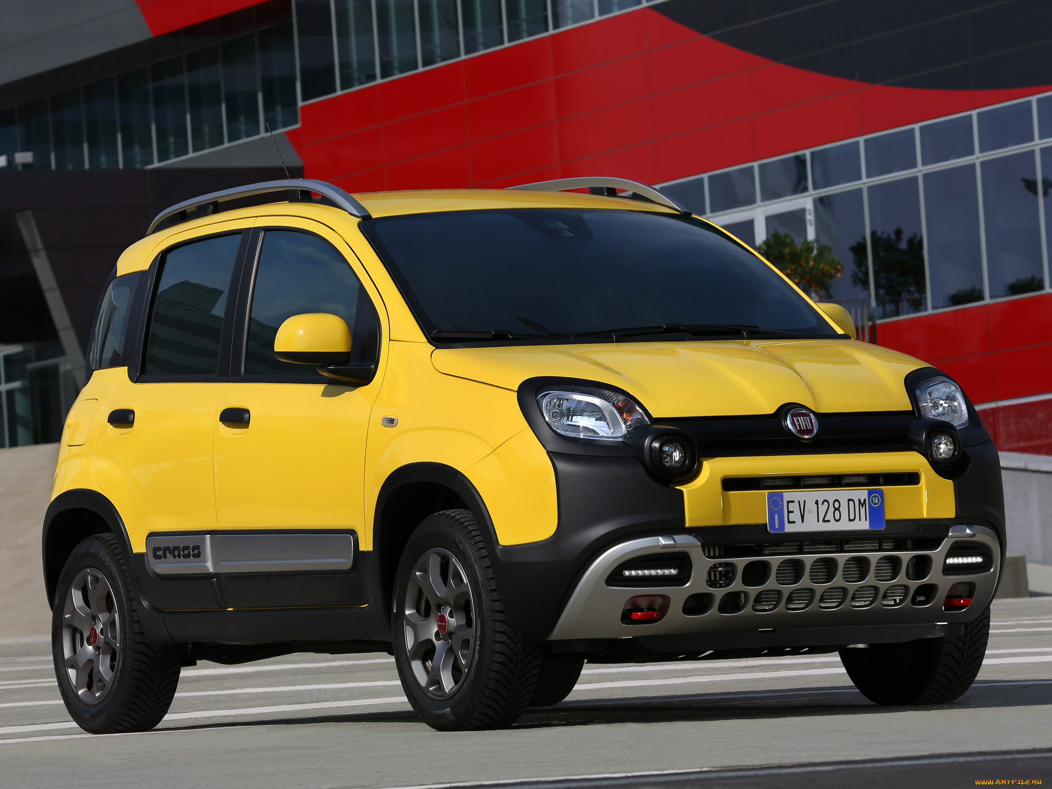 автомобили, fiat, желтый, 2014г, 319, cross, panda