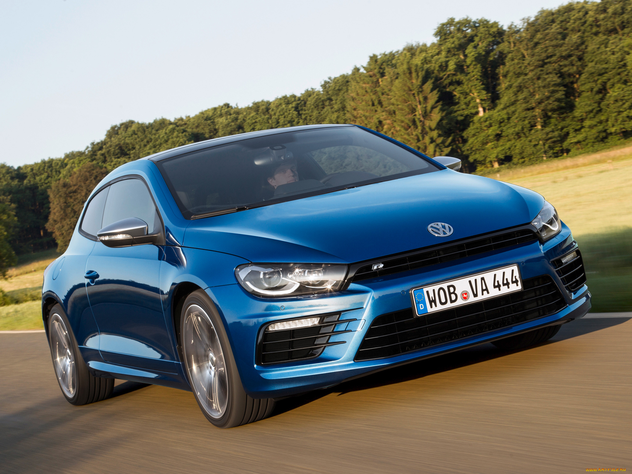 автомобили, volkswagen, синий, 2014г, scirocco, r