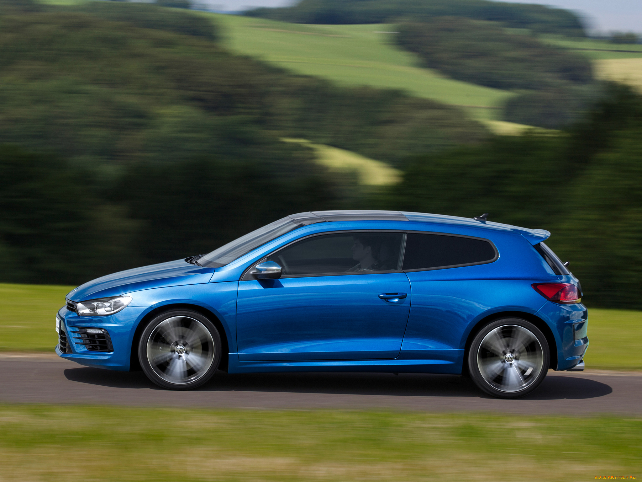 автомобили, volkswagen, синий, 2014г, scirocco, r