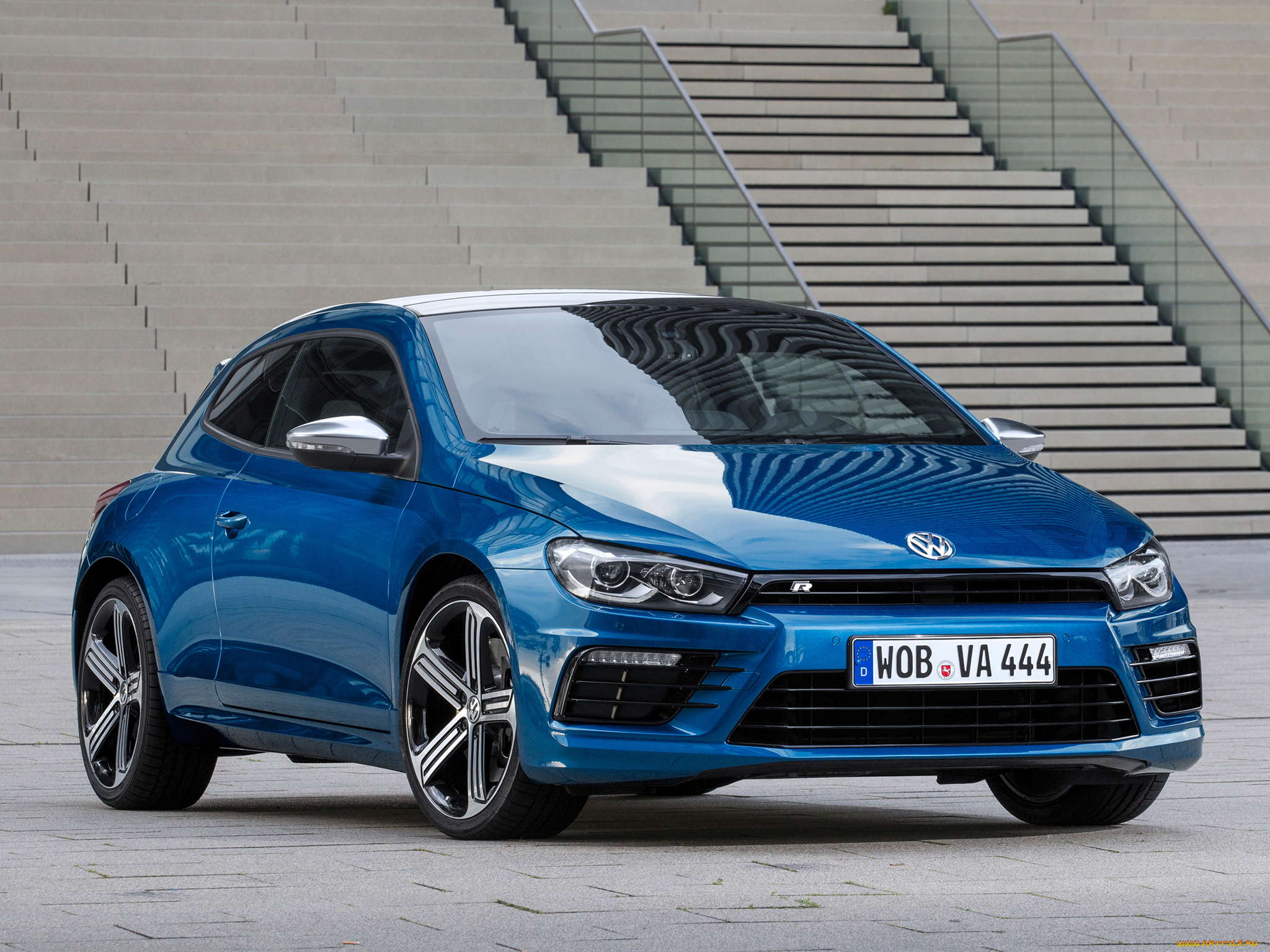 автомобили, volkswagen, синий, 2014г, scirocco, r