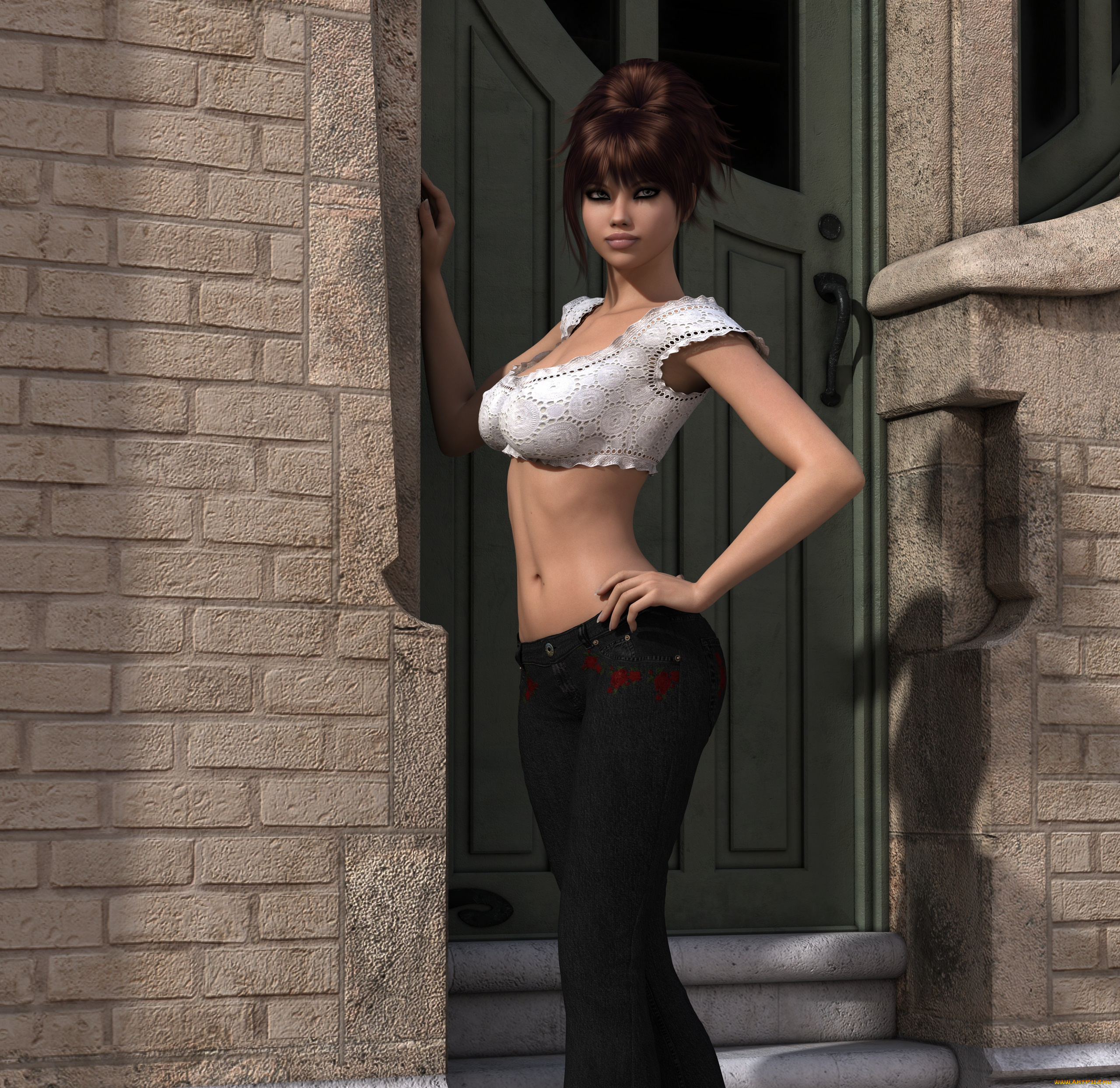 3д, графика, люди, , people, взгляд, девушка