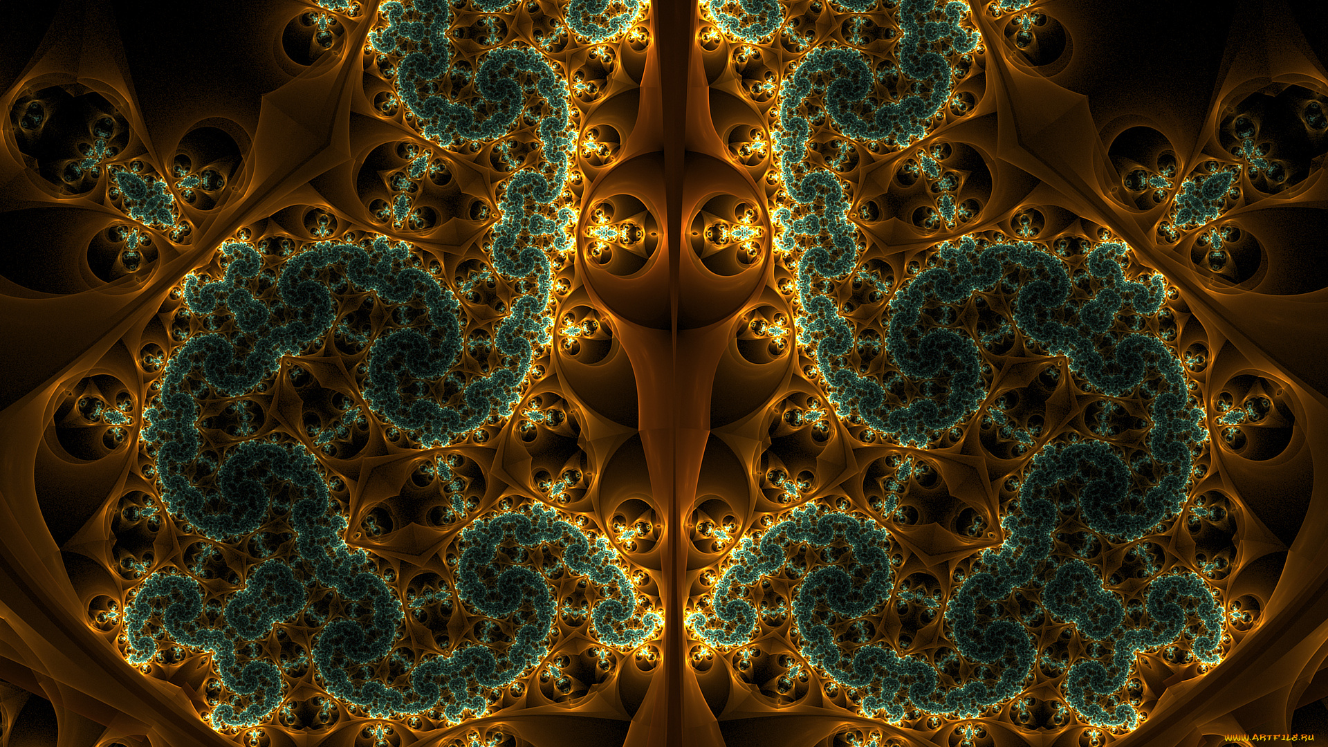 3д, графика, фракталы, , fractal, узор, у, цвета, фон