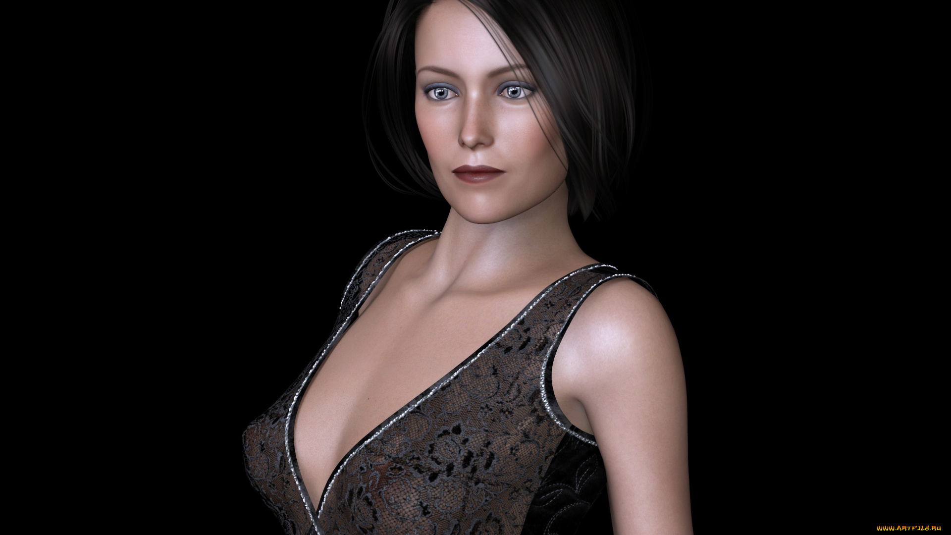 3д, графика, люди, , people, девушка, фон, взгляд