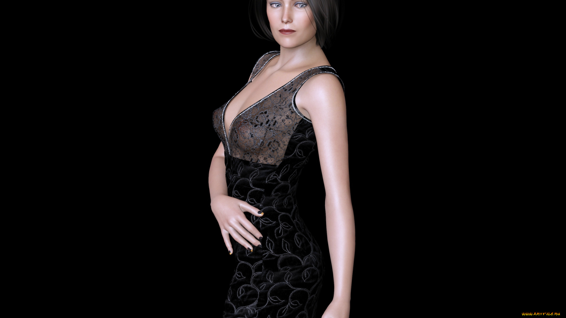 3д, графика, люди, , people, фон, взгляд, девушка