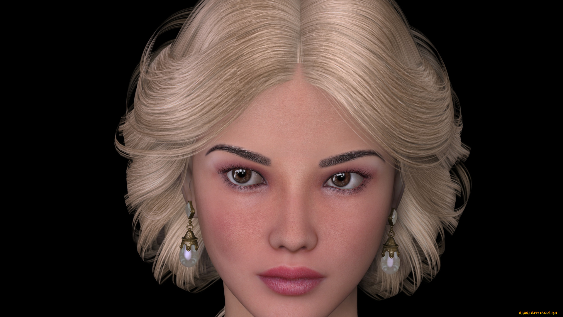 3д, графика, портрет, , portraits, фон, взгляд, девушка