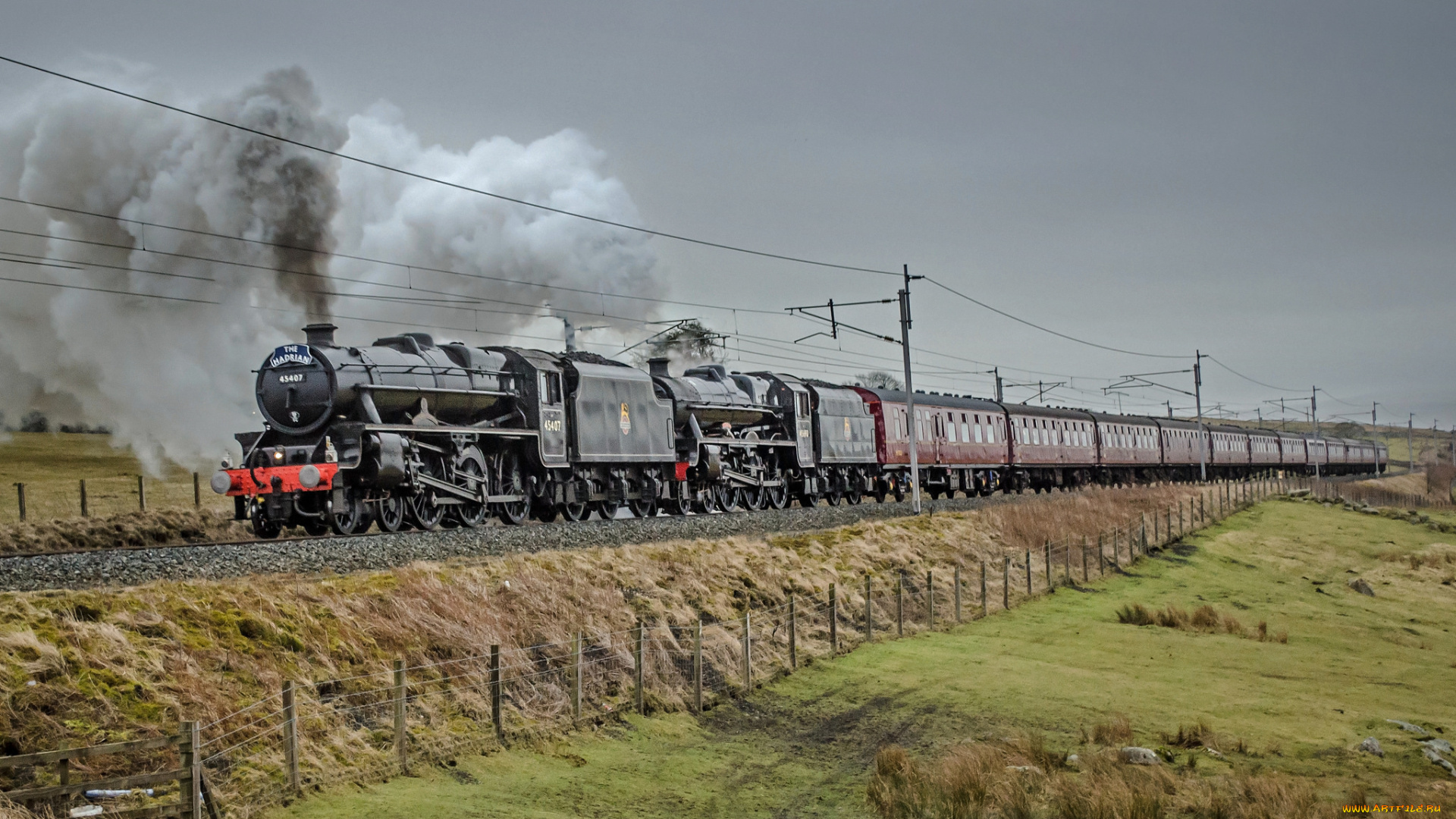 техника, паровозы, железная, дорога, рельсы, паровоз