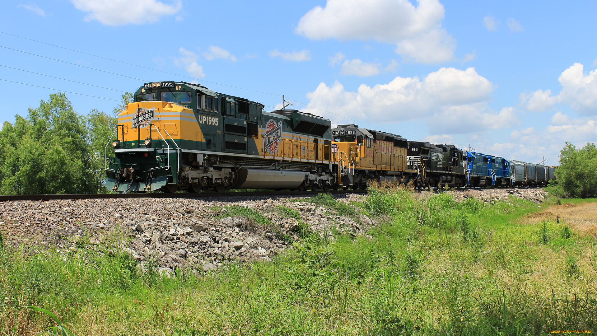 техника, поезда, локомотив, рельсы, дорога, железная, состав