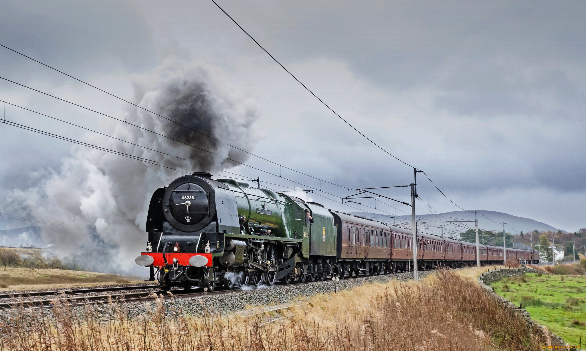 техника, паровозы, дорога, железная, рельсы, паровоз