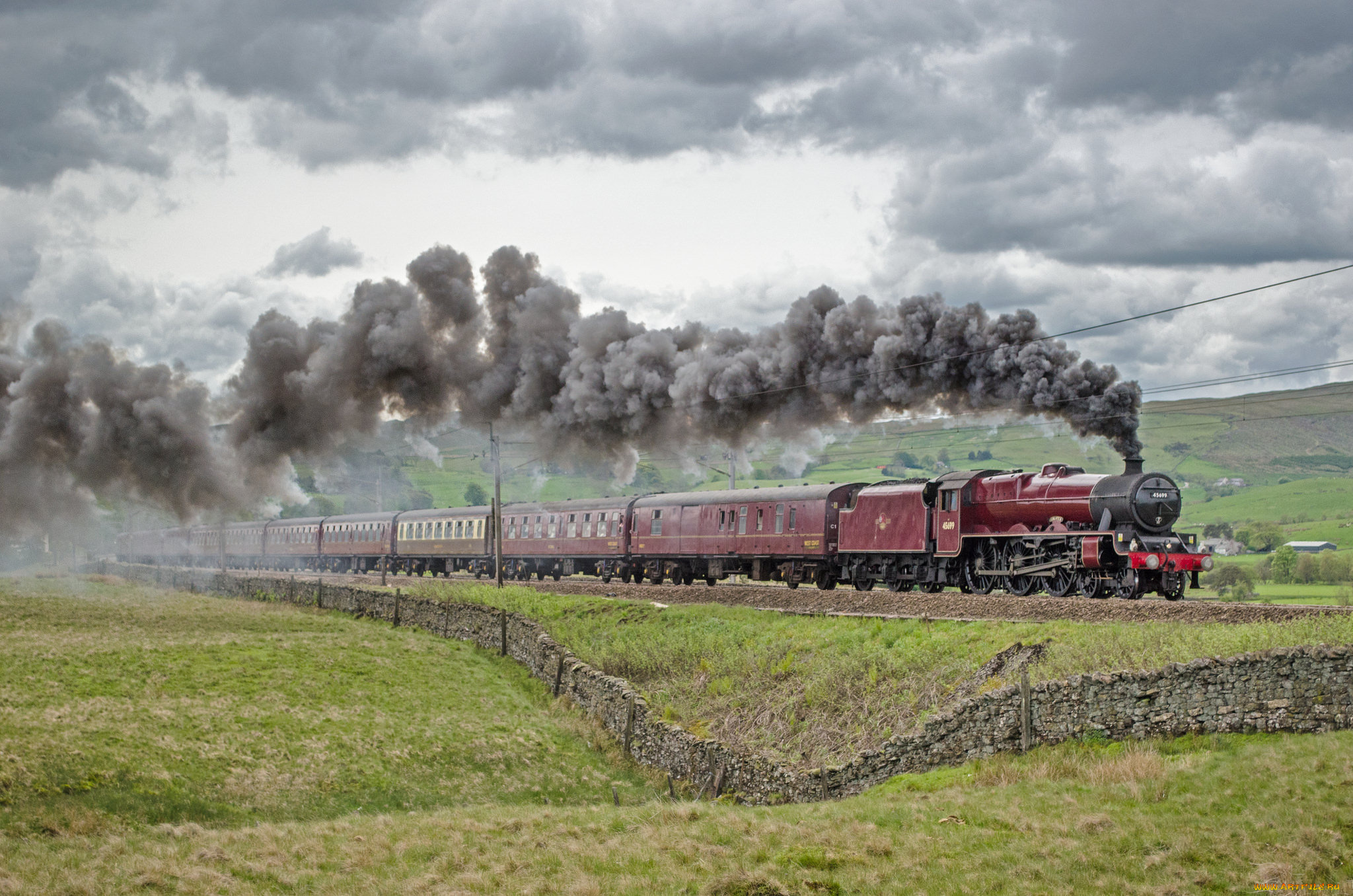техника, паровозы, железная, дорога, рельсы, паровоз