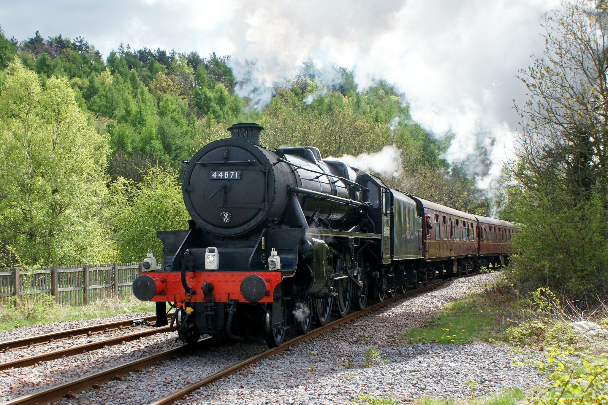 техника, паровозы, дорога, железная, паровоз, рельсы