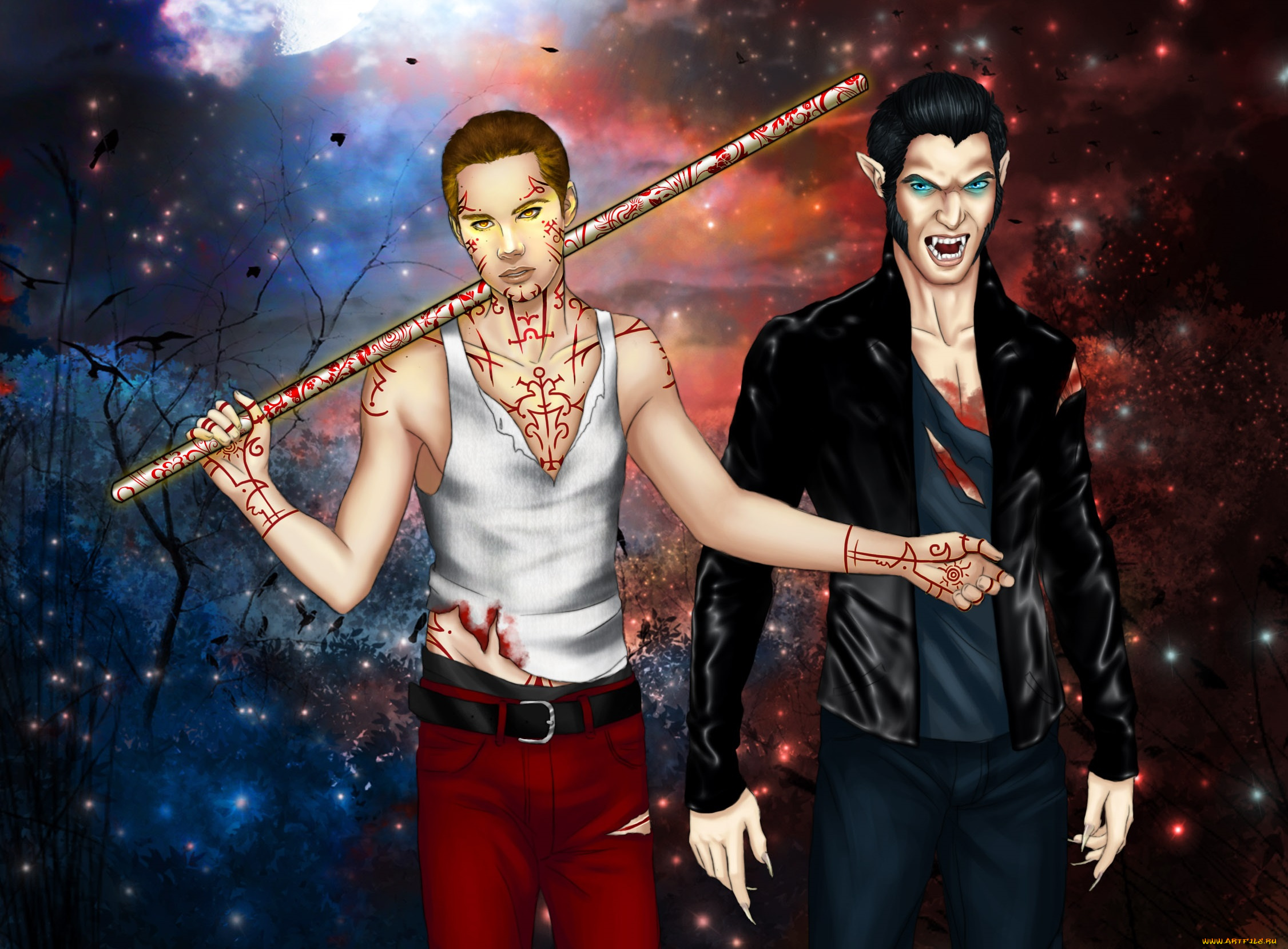 рисованное, кино, парни, сериал, волчонок, оборотни