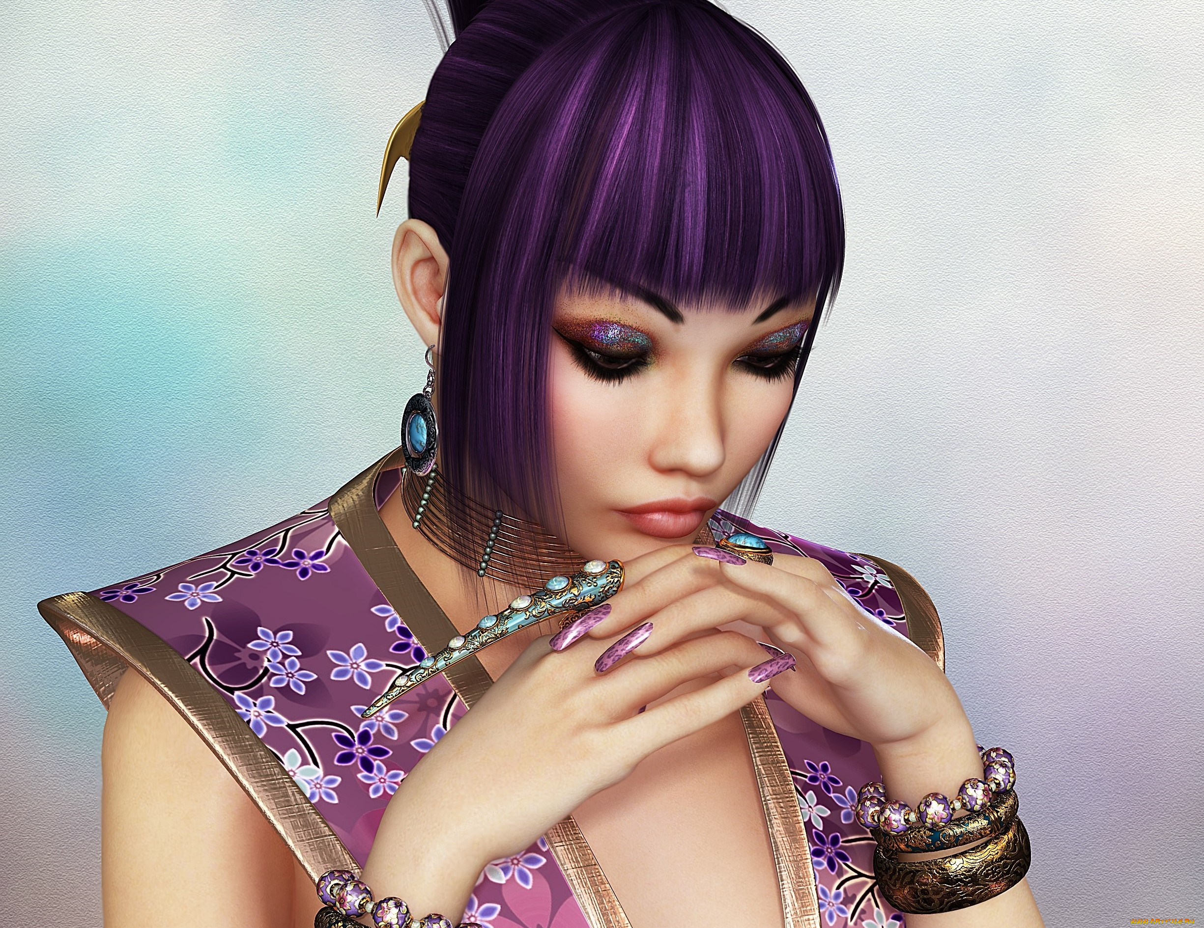 3д, графика, люди, , people, фон, взгляд, девушка