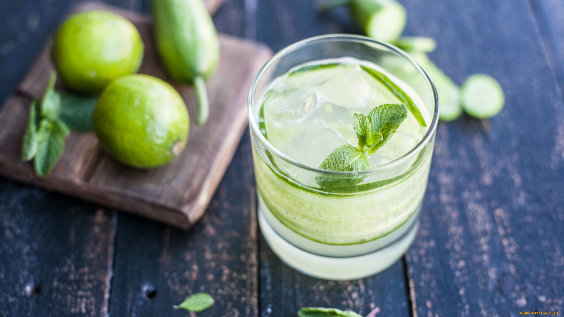 еда, напитки, напиток, лед, мята, лимон, цитрус