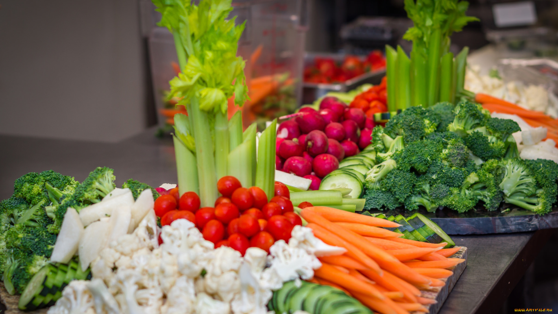 еда, овощи, заготовка, капуста, редис