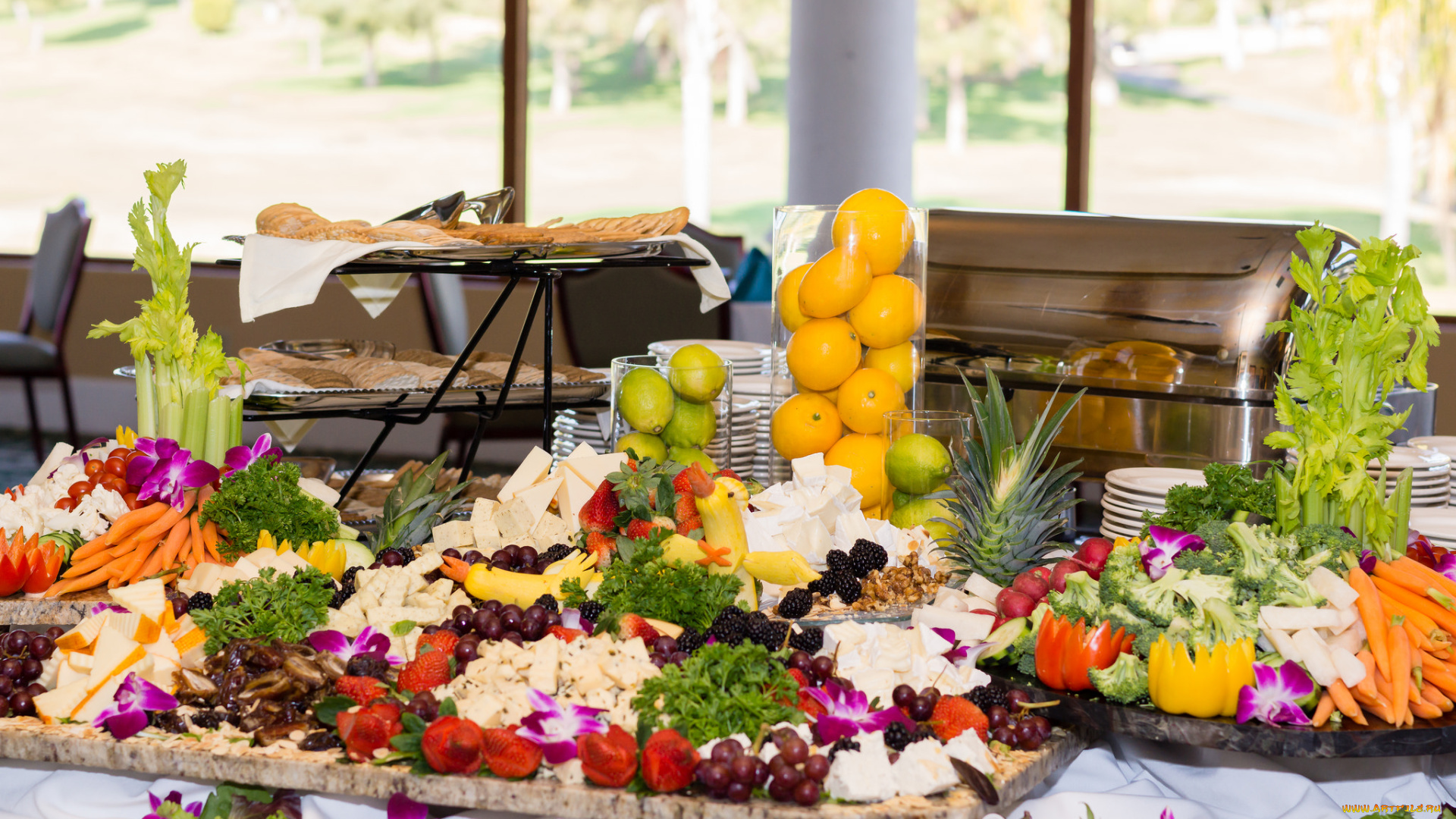 еда, разное, ягоды, сыр, зелень, нарезка, фрукты