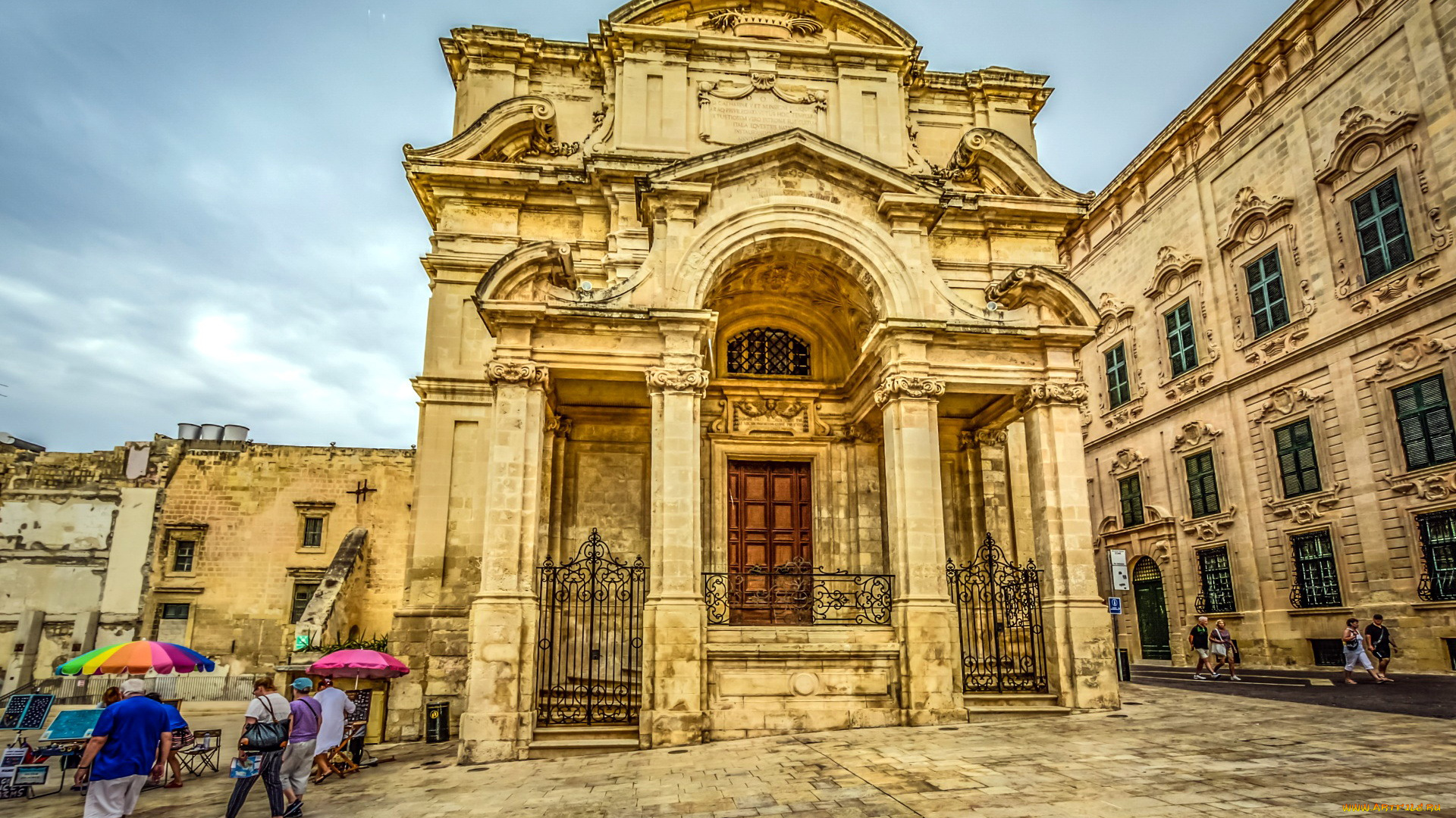 города, валетта, , мальта, здания, старинные