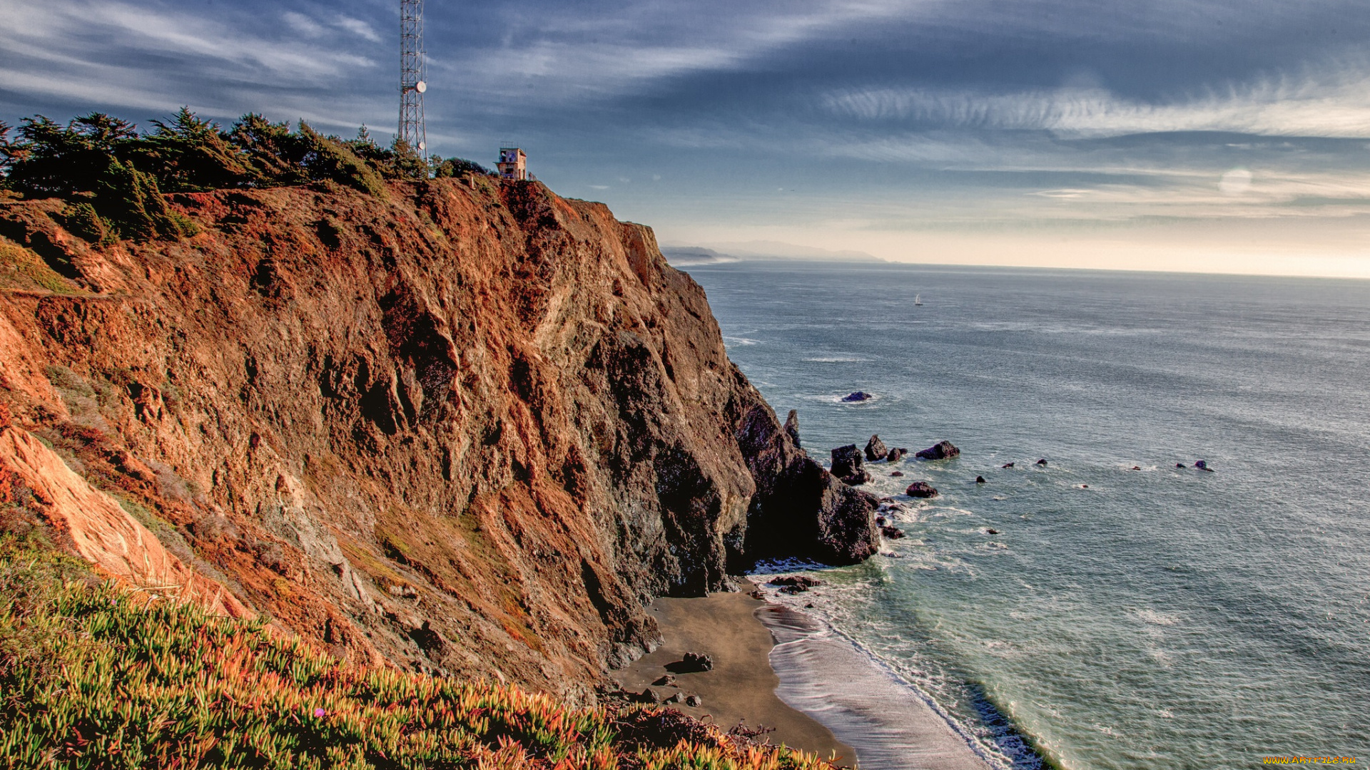 природа, маяки, берег, море