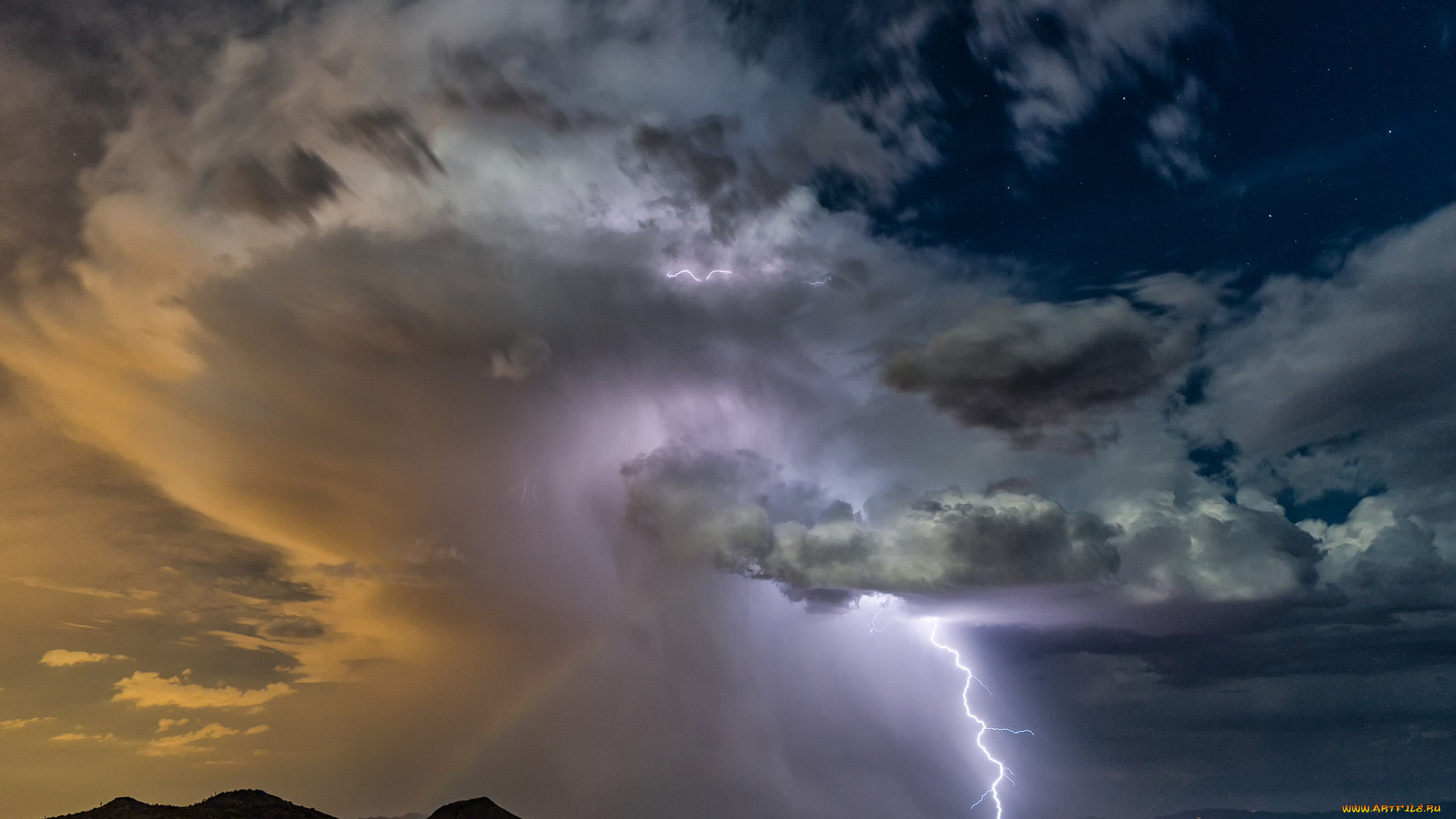 природа, молния, , гроза, шторм